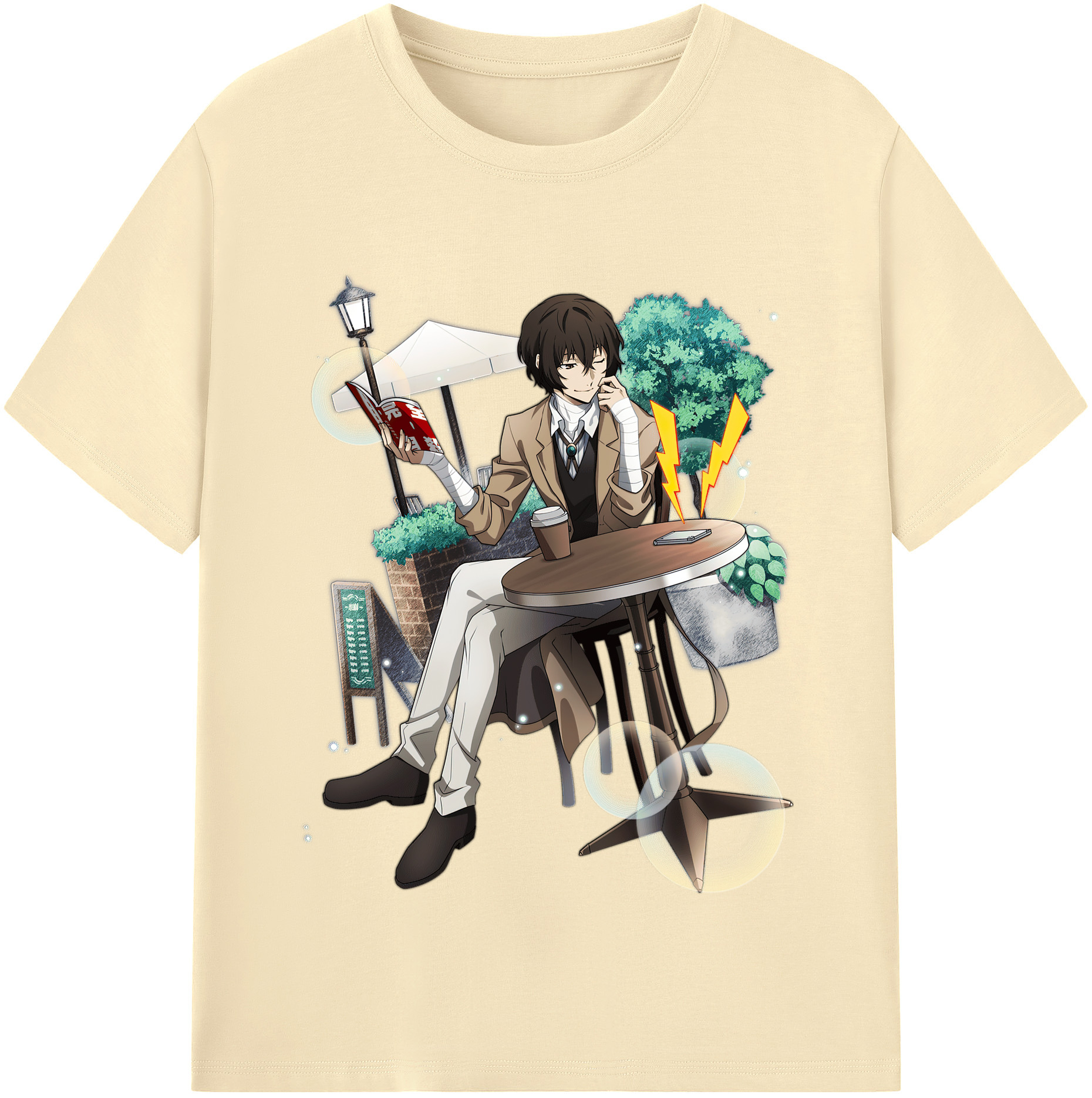 （画像用） 文豪ストレイドッグス Bungo Stray Dogs 綿100％半袖Tシャツ（フロントプリント）