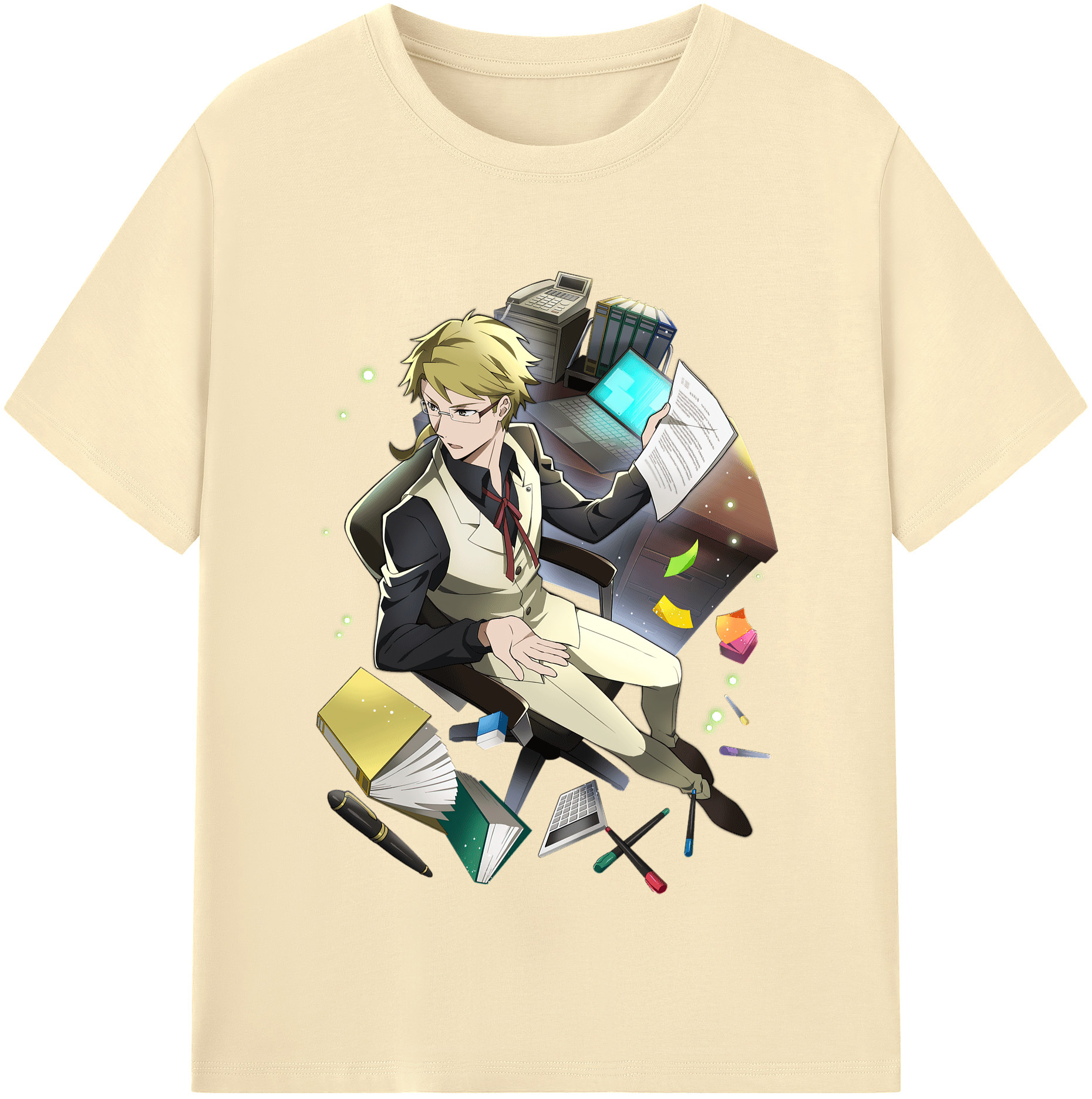 （画像用） 文豪ストレイドッグス Bungo Stray Dogs 綿100％半袖Tシャツ（フロントプリント）