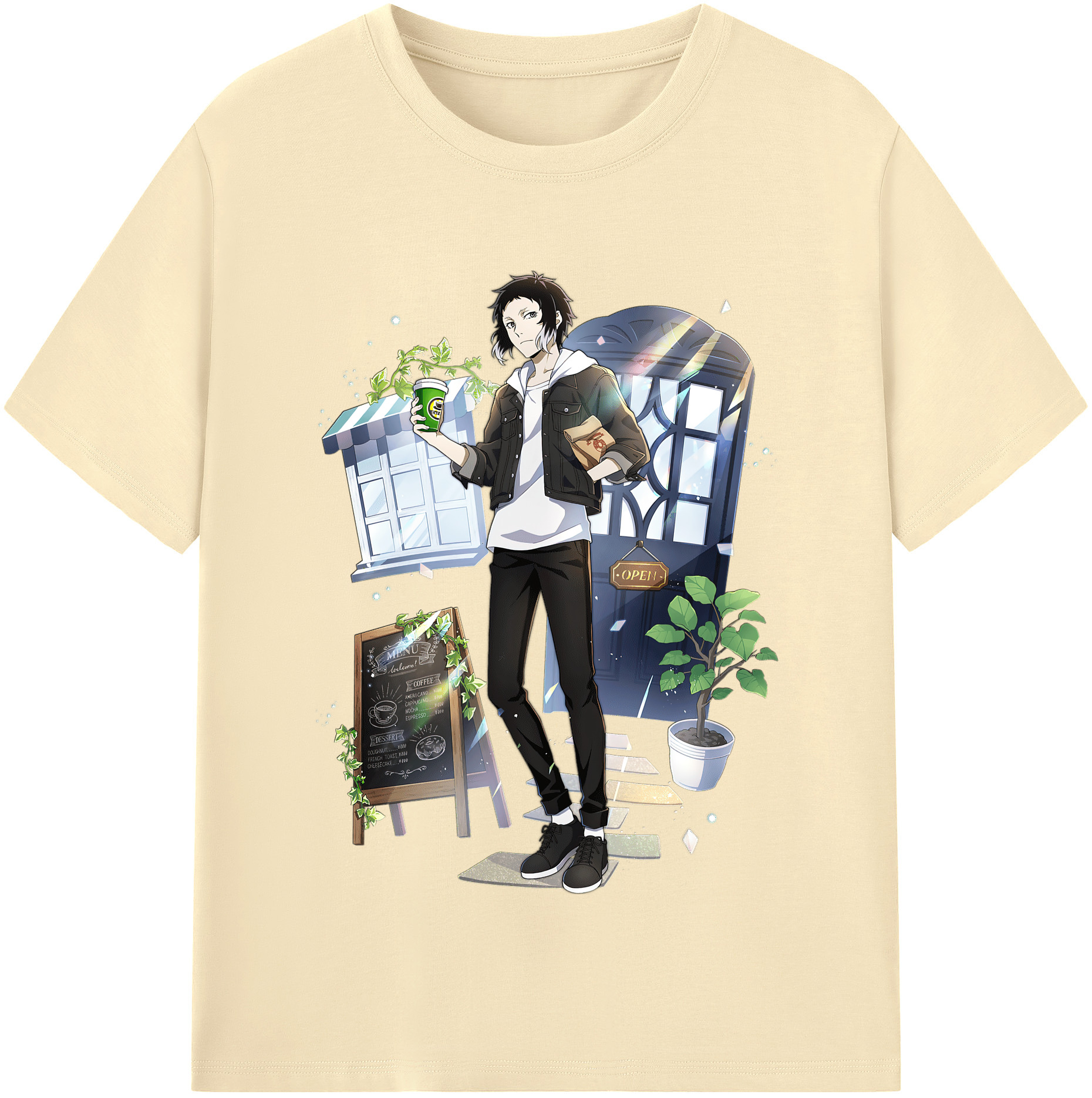 （画像用） 文豪ストレイドッグス Bungo Stray Dogs 綿100％半袖Tシャツ（フロントプリント）