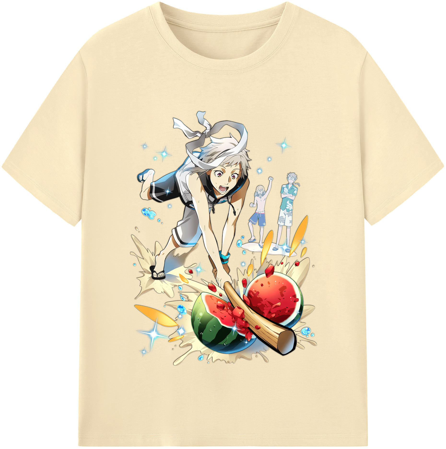 （画像用） 文豪ストレイドッグス Bungo Stray Dogs 綿100％半袖Tシャツ（フロントプリント）