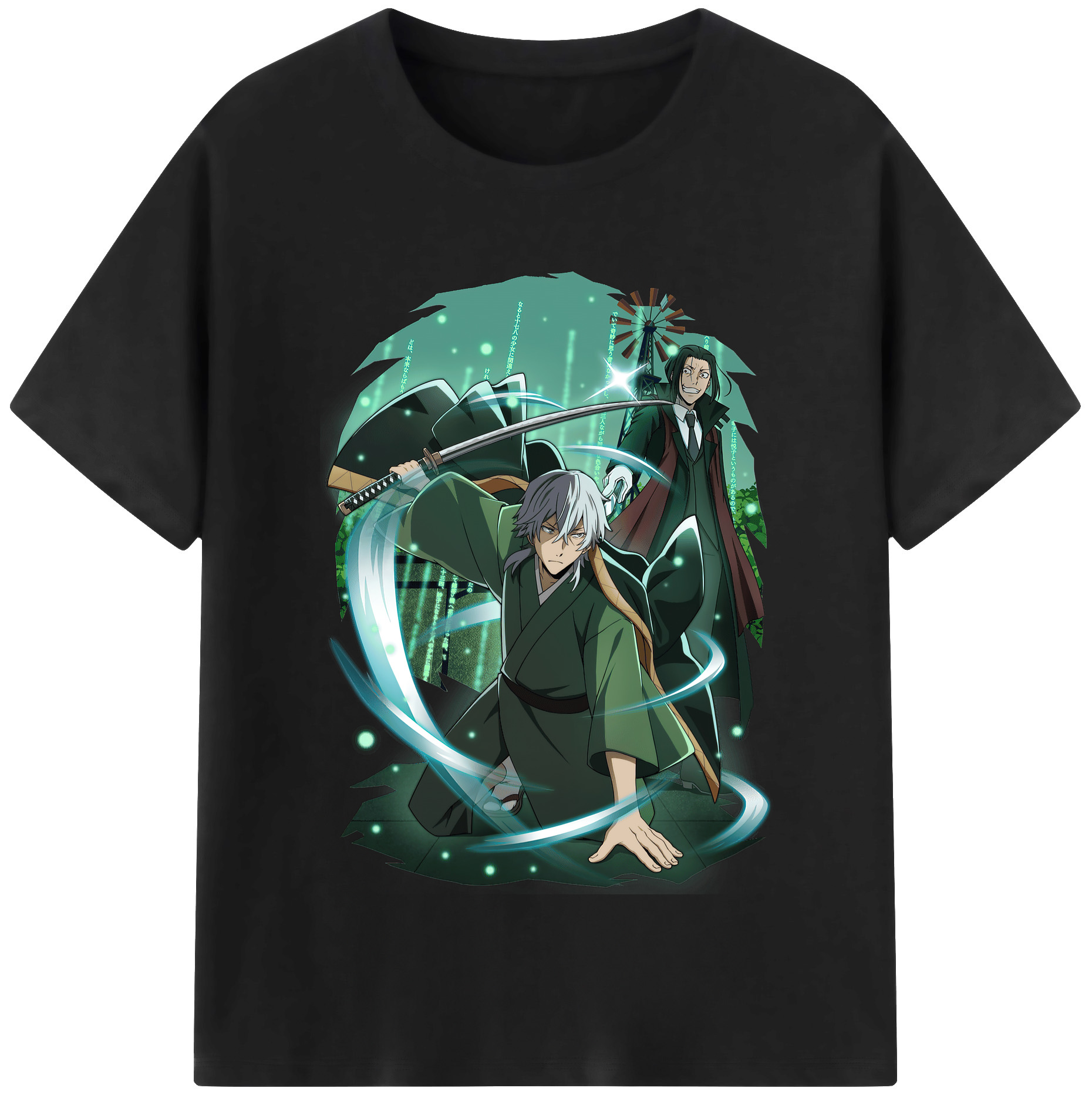 （画像用） 文豪ストレイドッグス Bungo Stray Dogs 綿100％半袖Tシャツ（フロントプリント）