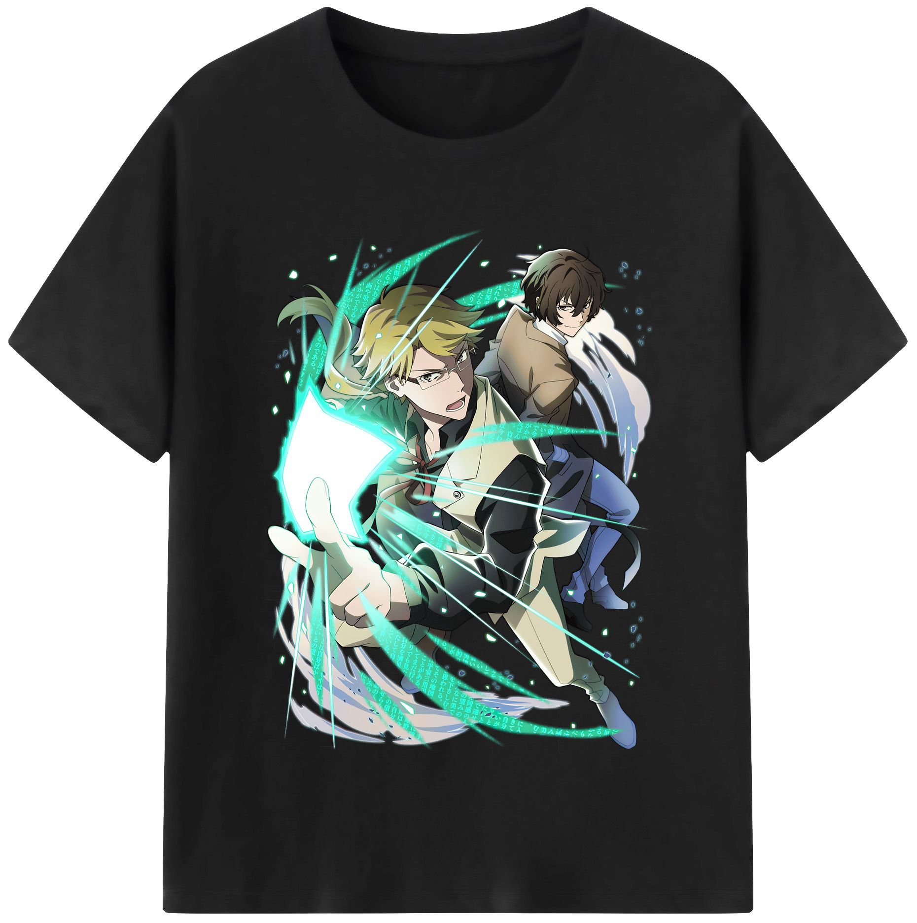 （画像用） 文豪ストレイドッグス Bungo Stray Dogs 綿100％半袖Tシャツ（フロントプリント）