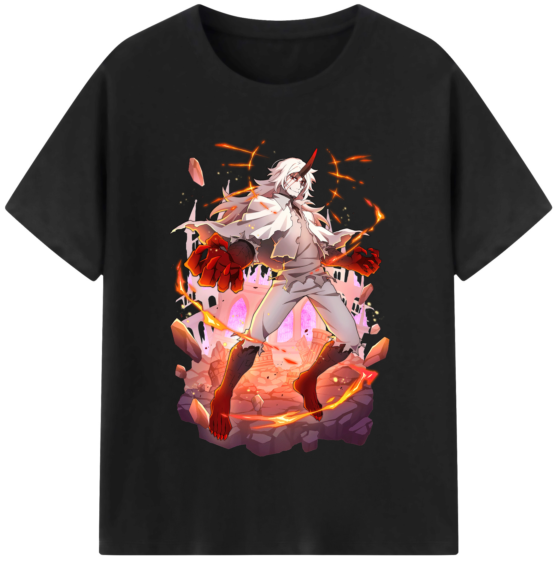 （画像用） 文豪ストレイドッグス Bungo Stray Dogs 綿100％半袖Tシャツ（フロントプリント）