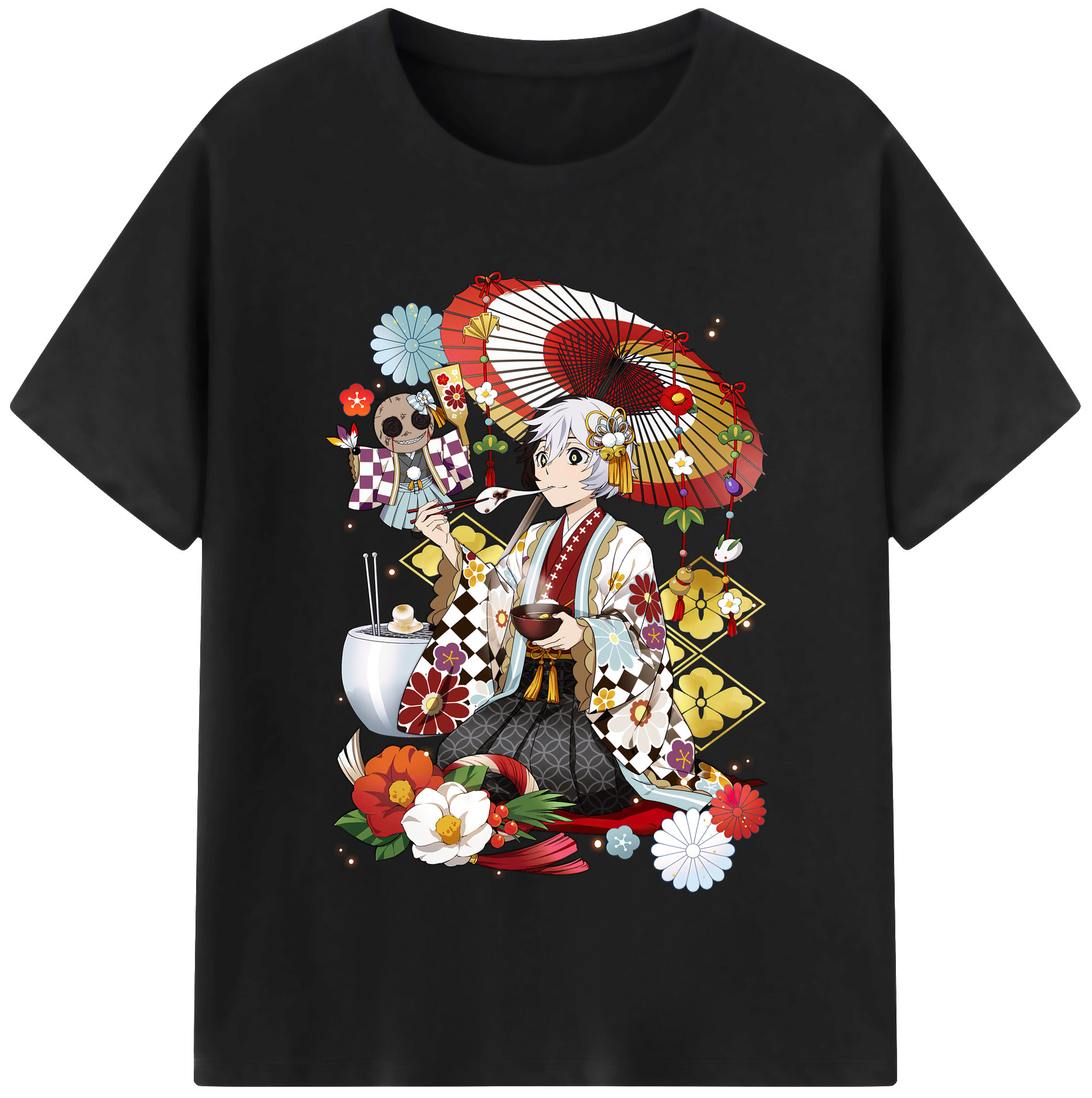 （画像用） 文豪ストレイドッグス Bungo Stray Dogs 綿100％半袖Tシャツ（フロントプリント）