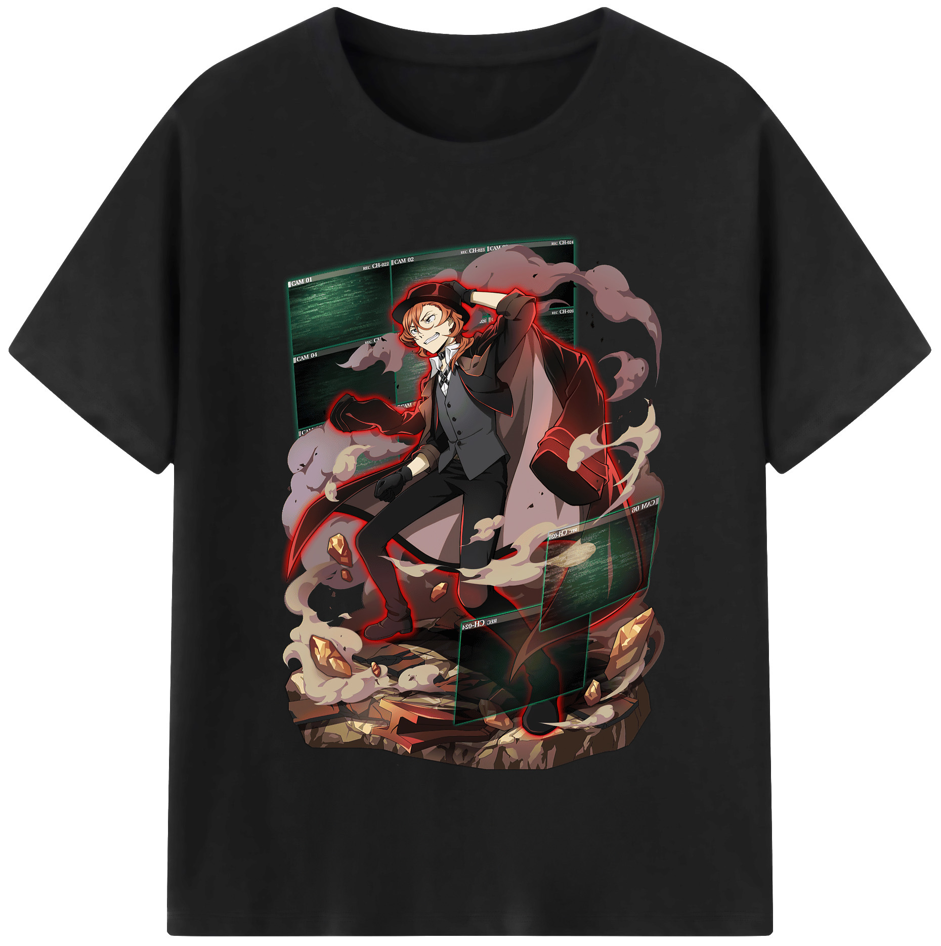 （画像用） 文豪ストレイドッグス Bungo Stray Dogs 綿100％半袖Tシャツ（フロントプリント）