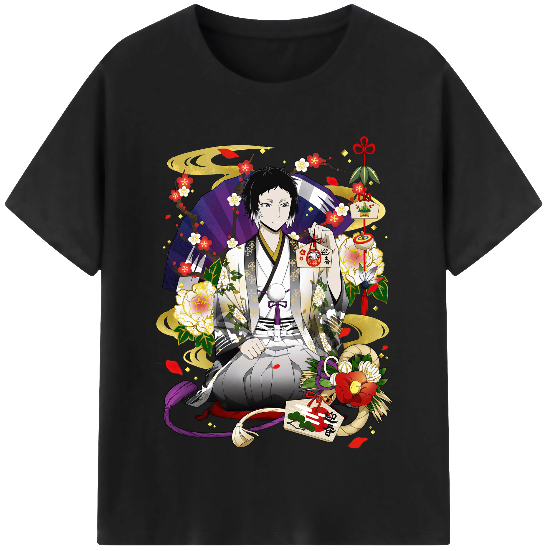 （画像用） 文豪ストレイドッグス Bungo Stray Dogs 綿100％半袖Tシャツ（フロントプリント）