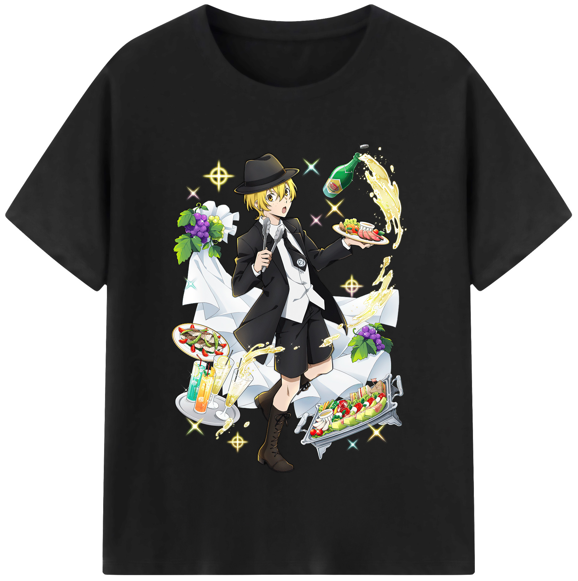 （画像用） 文豪ストレイドッグス Bungo Stray Dogs 綿100％半袖Tシャツ（フロントプリント）