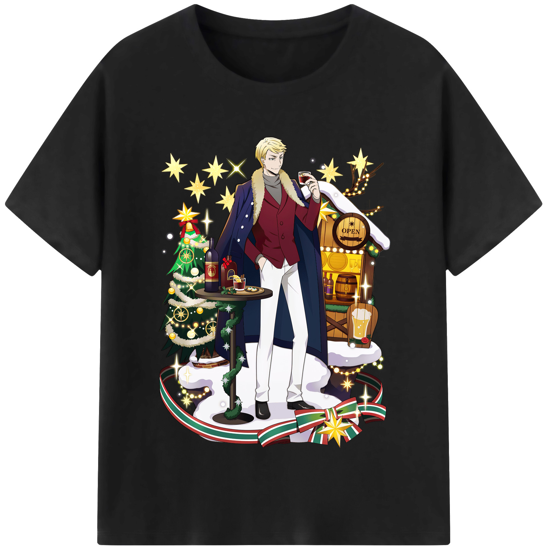 （画像用） 文豪ストレイドッグス Bungo Stray Dogs 綿100％半袖Tシャツ（フロントプリント）