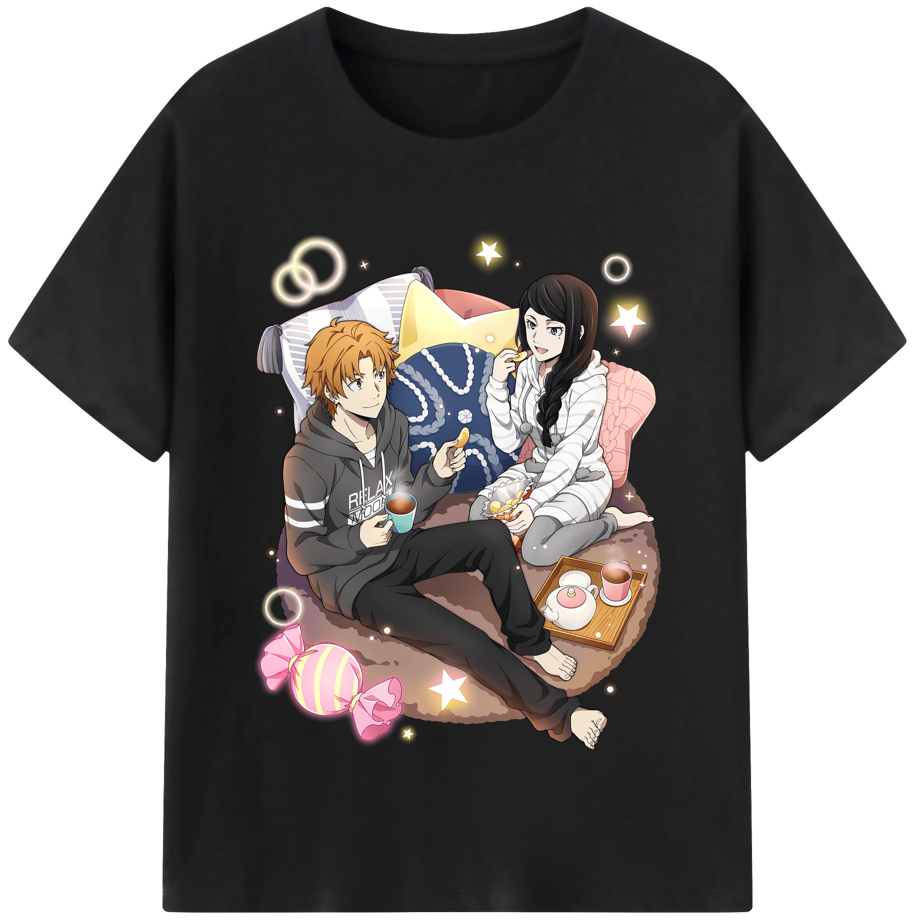 （画像用） 文豪ストレイドッグス Bungo Stray Dogs 綿100％半袖Tシャツ（フロントプリント）
