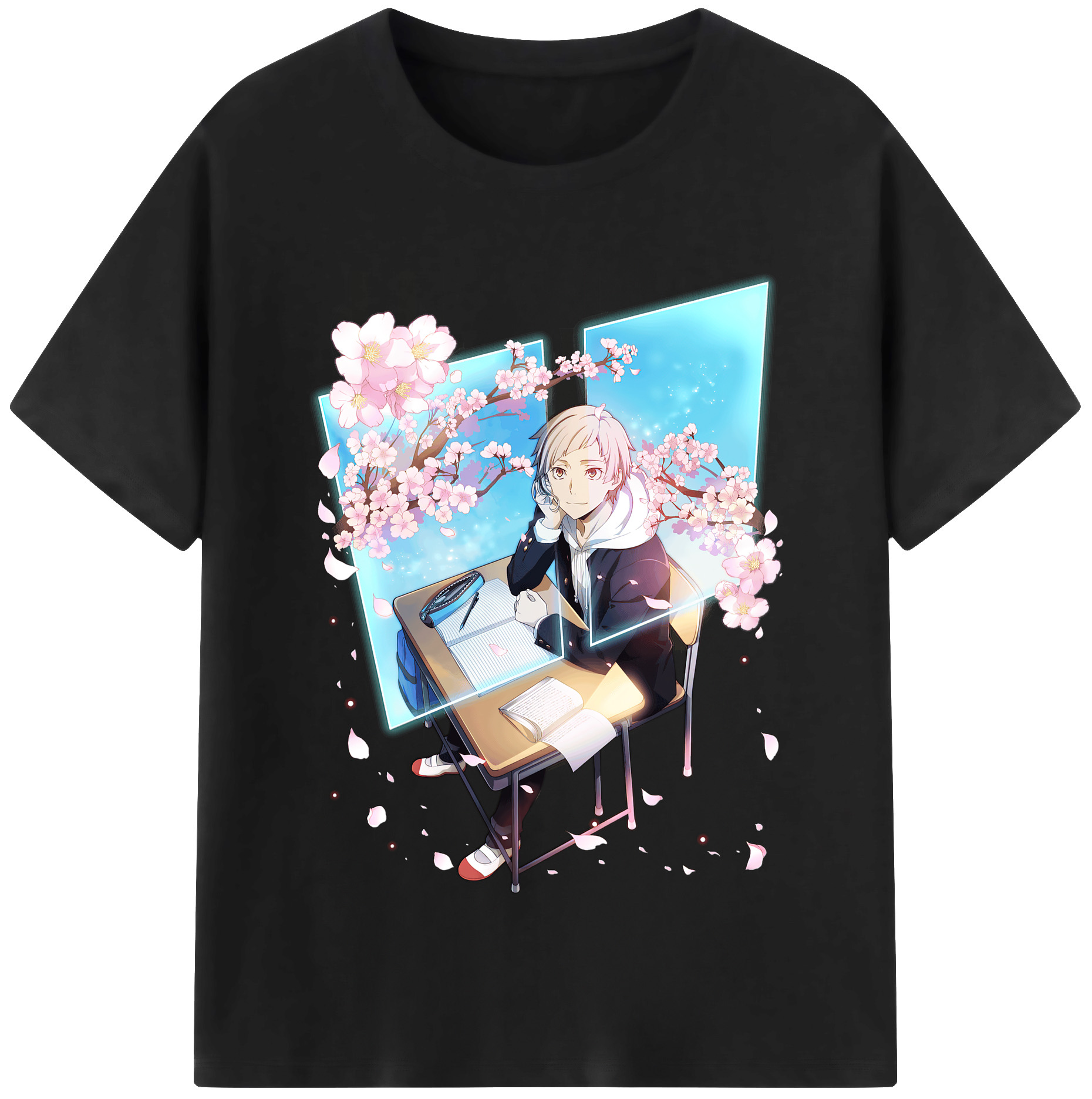 （画像用） 文豪ストレイドッグス Bungo Stray Dogs 綿100％半袖Tシャツ（フロントプリント）