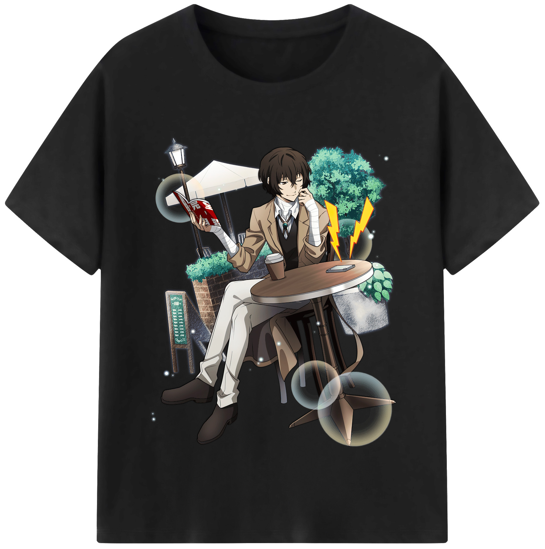 （画像用） 文豪ストレイドッグス Bungo Stray Dogs 綿100％半袖Tシャツ（フロントプリント）