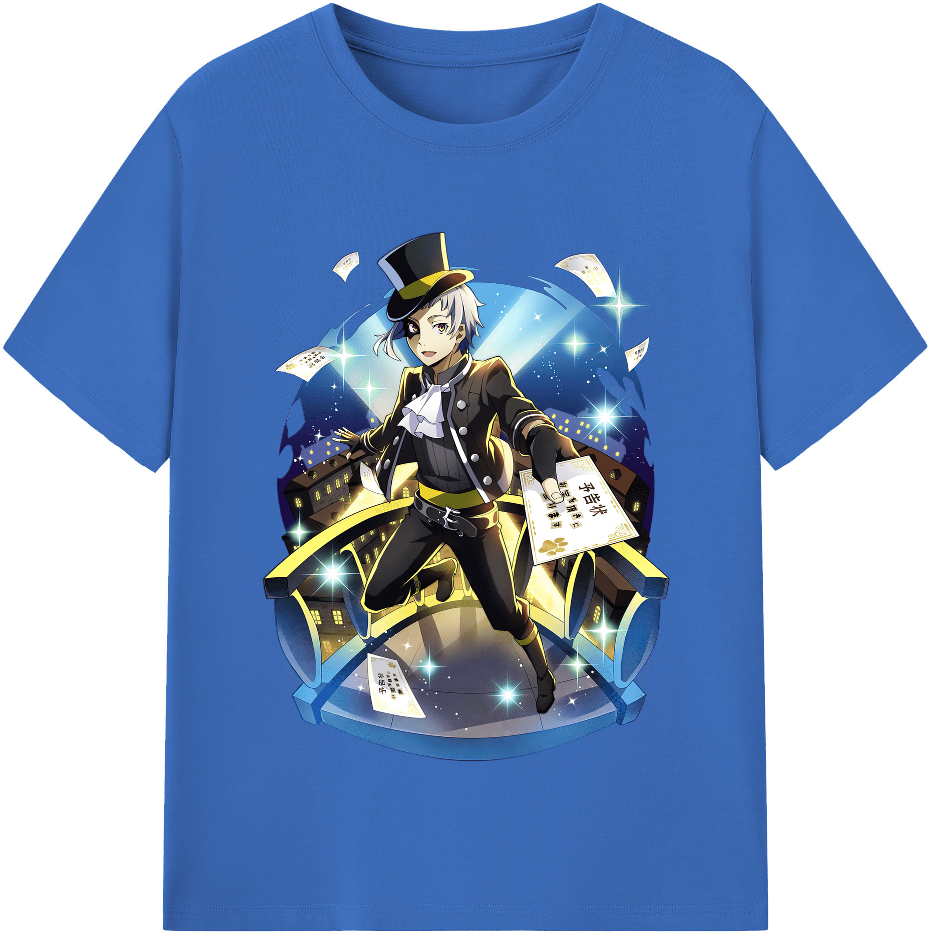 （画像用） 文豪ストレイドッグス Bungo Stray Dogs 綿100％半袖Tシャツ（フロントプリント）