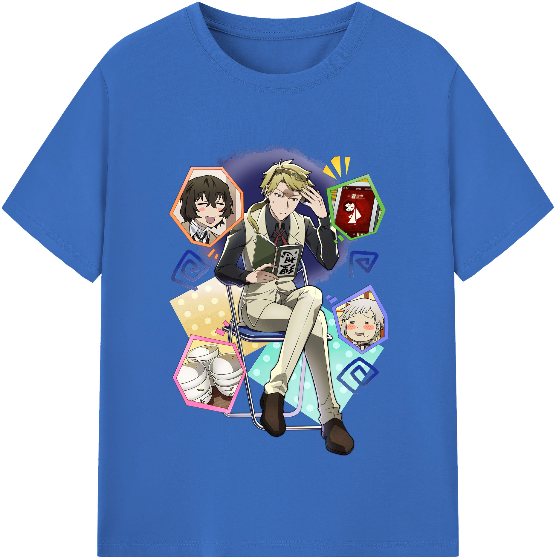 （画像用） 文豪ストレイドッグス Bungo Stray Dogs 綿100％半袖Tシャツ（フロントプリント）