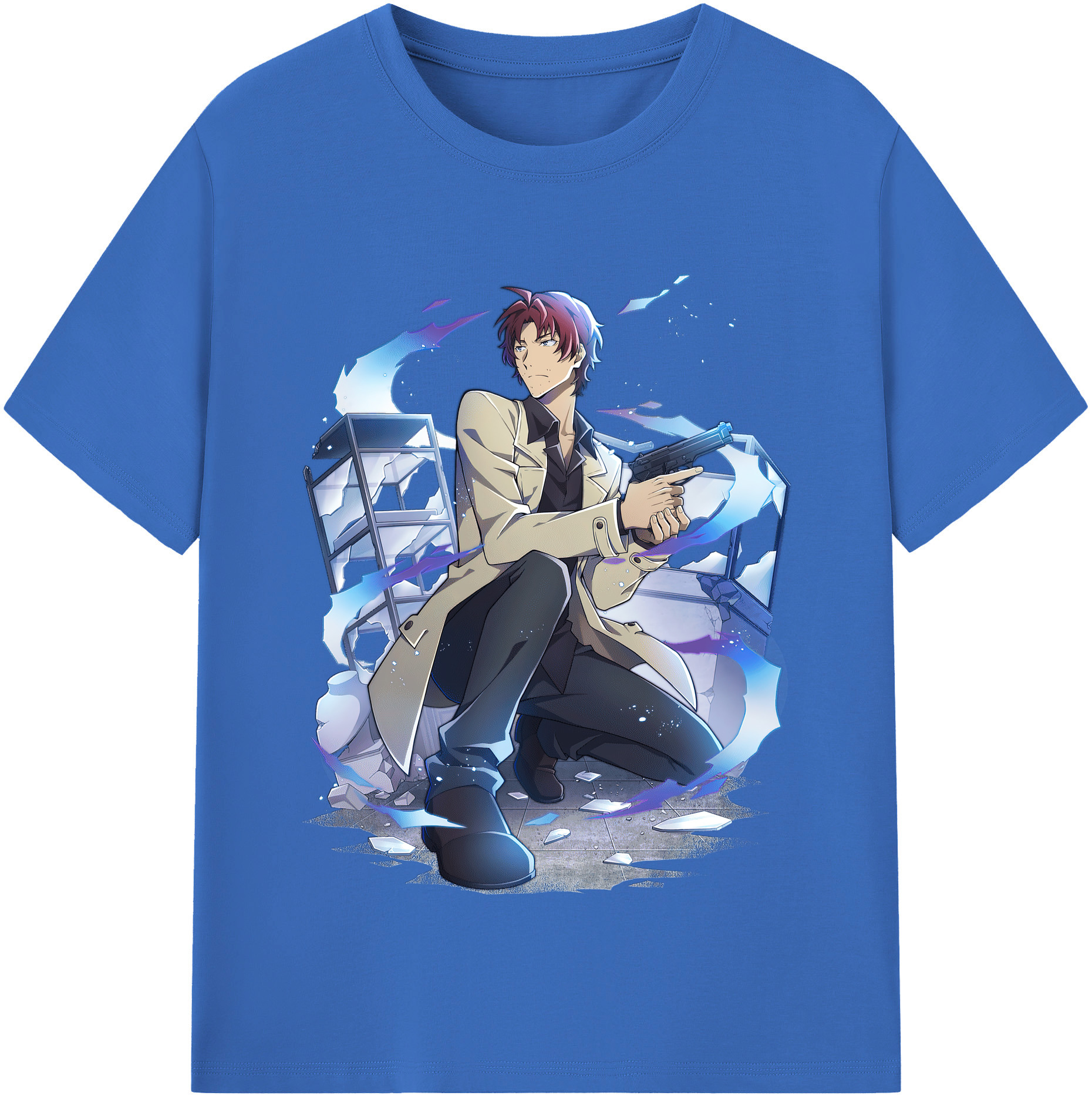 （画像用） 文豪ストレイドッグス Bungo Stray Dogs 綿100％半袖Tシャツ（フロントプリント）