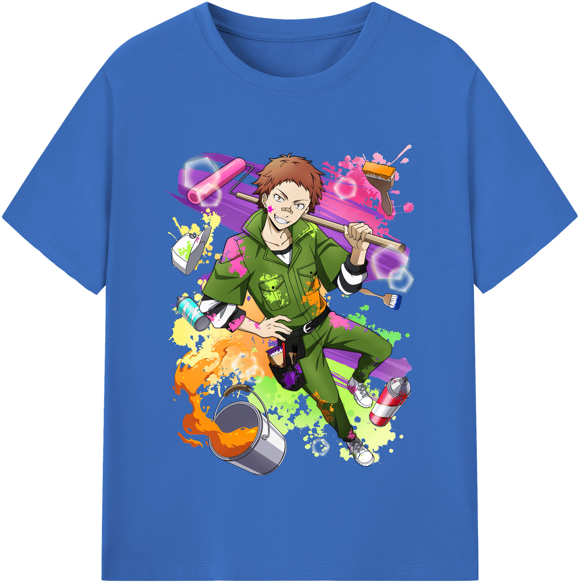 （画像用） 文豪ストレイドッグス Bungo Stray Dogs 綿100％半袖Tシャツ（フロントプリント）