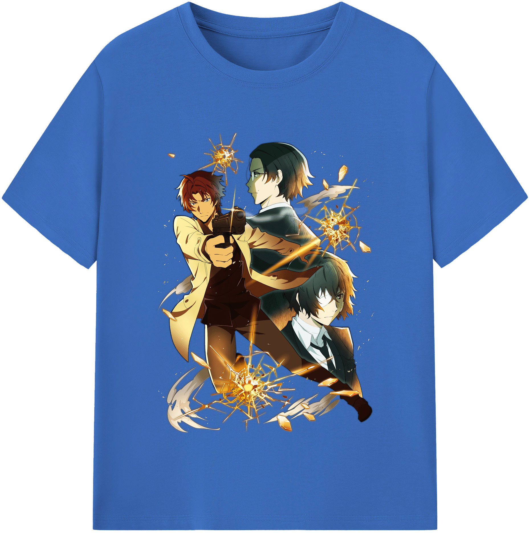 （画像用） 文豪ストレイドッグス Bungo Stray Dogs 綿100％半袖Tシャツ（フロントプリント）