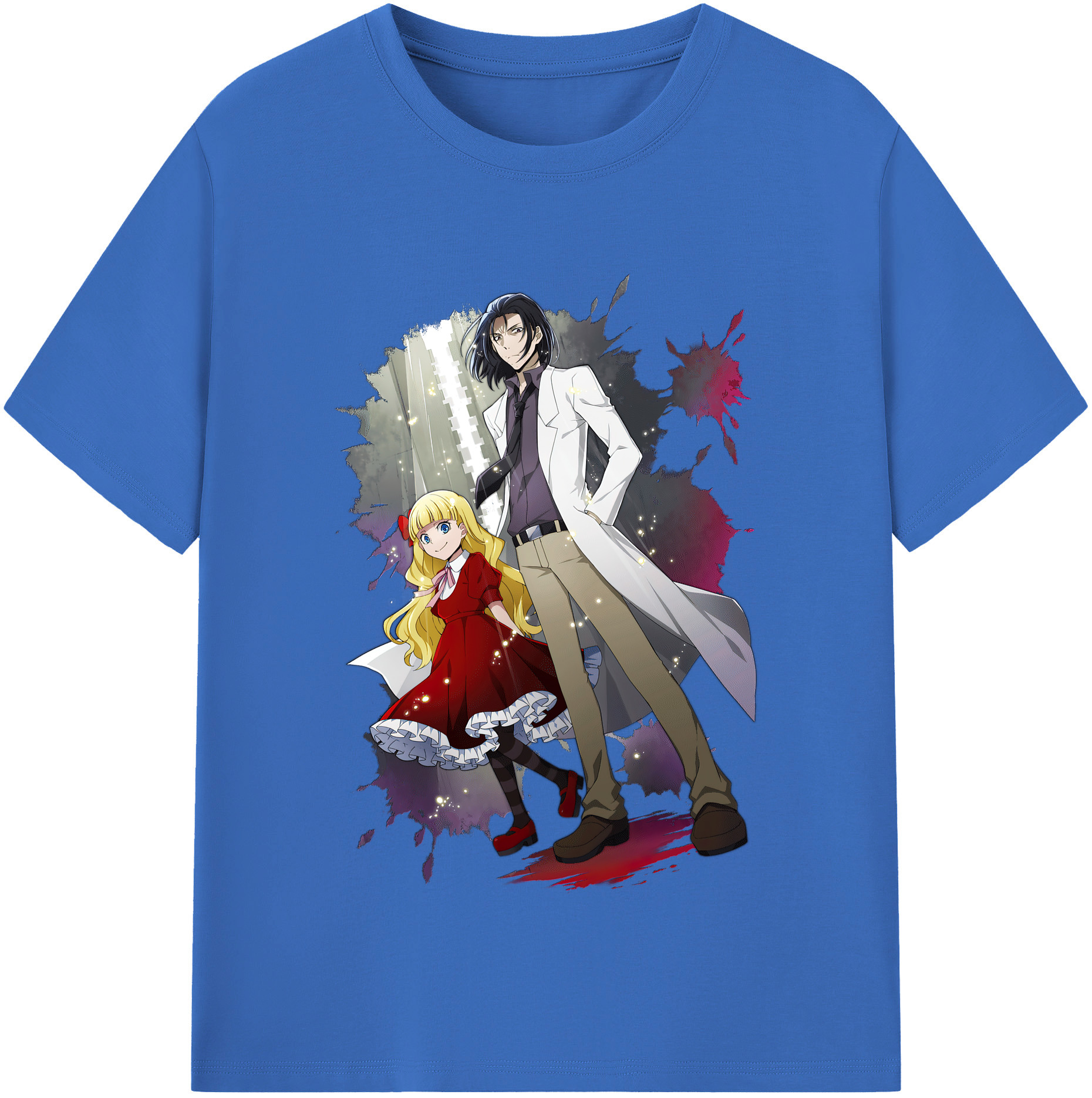 （画像用） 文豪ストレイドッグス Bungo Stray Dogs 綿100％半袖Tシャツ（フロントプリント）