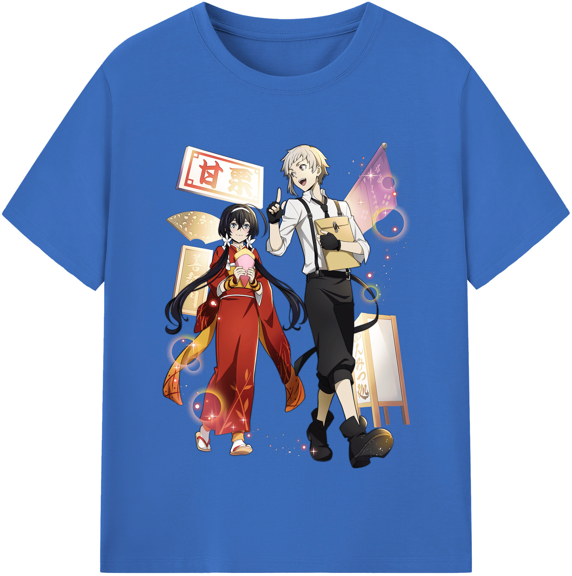（画像用） 文豪ストレイドッグス Bungo Stray Dogs 綿100％半袖Tシャツ（フロントプリント）