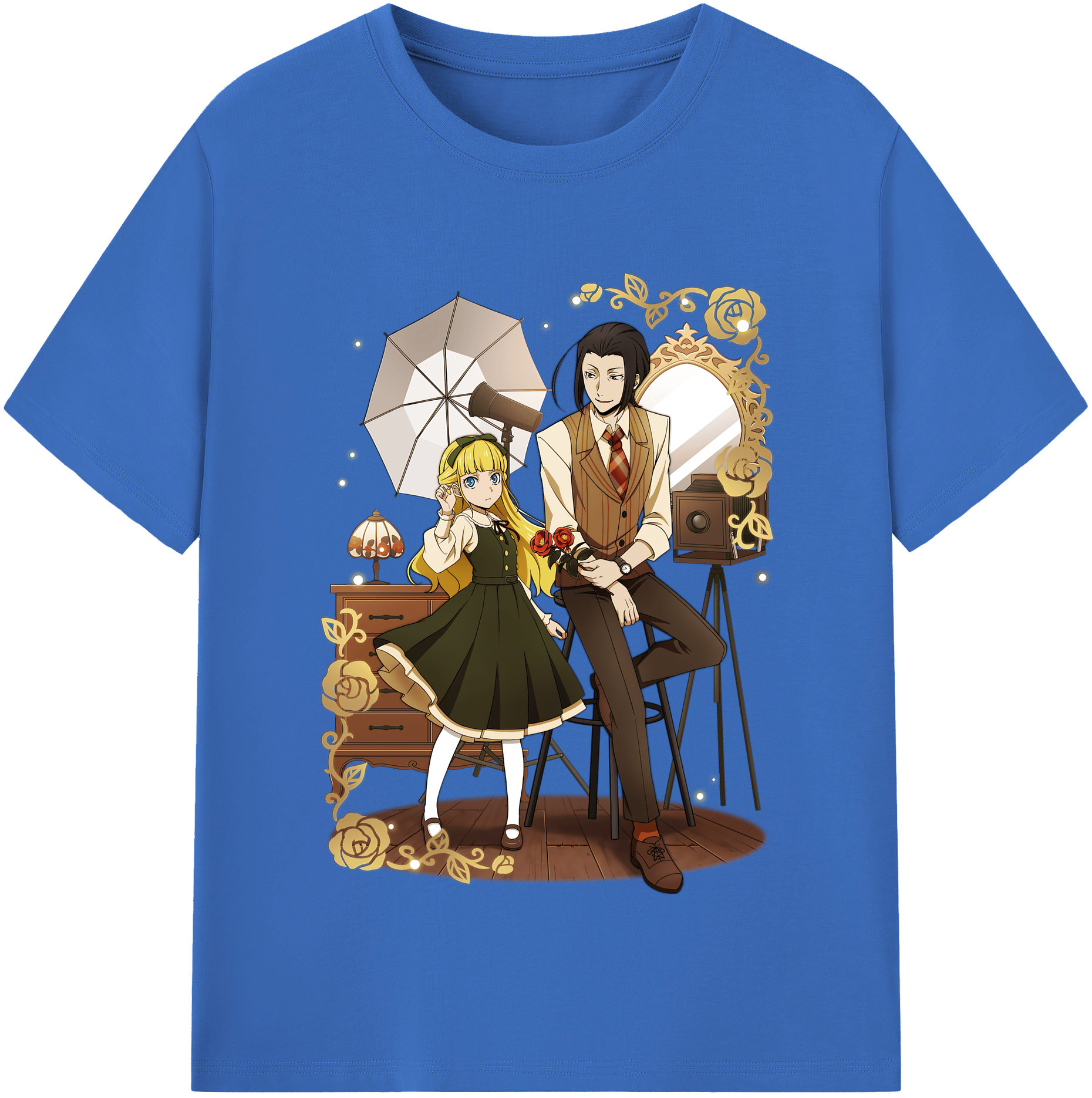 （画像用） 文豪ストレイドッグス Bungo Stray Dogs 綿100％半袖Tシャツ（フロントプリント）