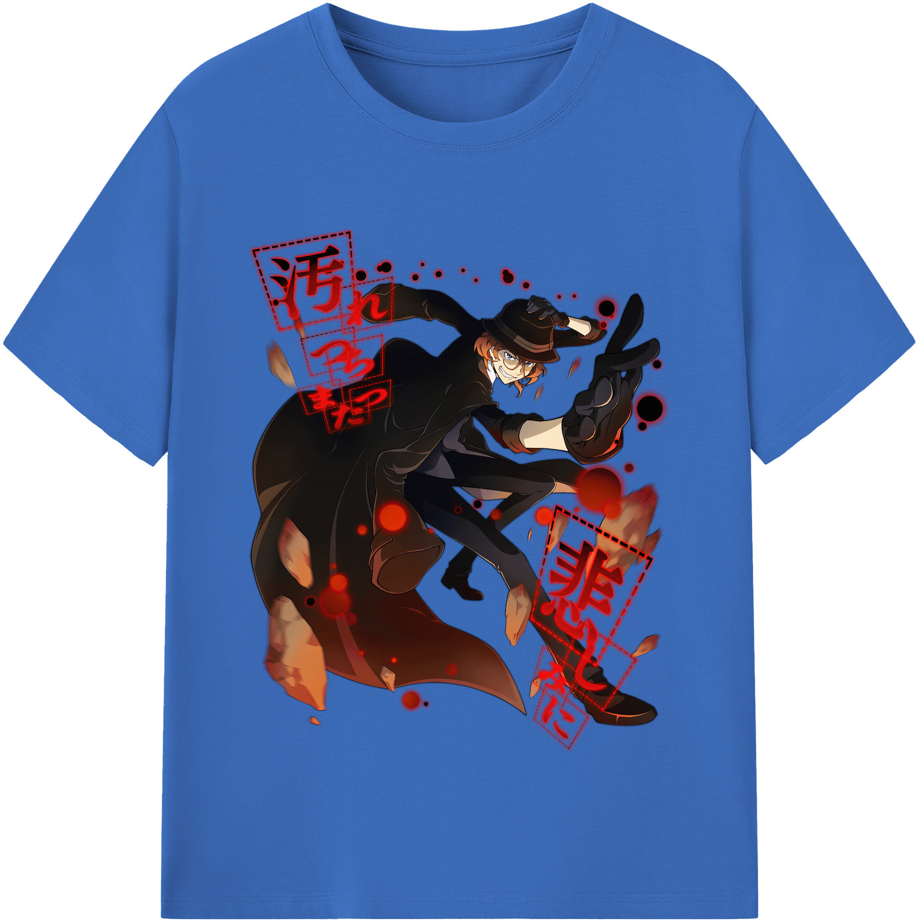 （画像用） 文豪ストレイドッグス Bungo Stray Dogs 綿100％半袖Tシャツ（フロントプリント）