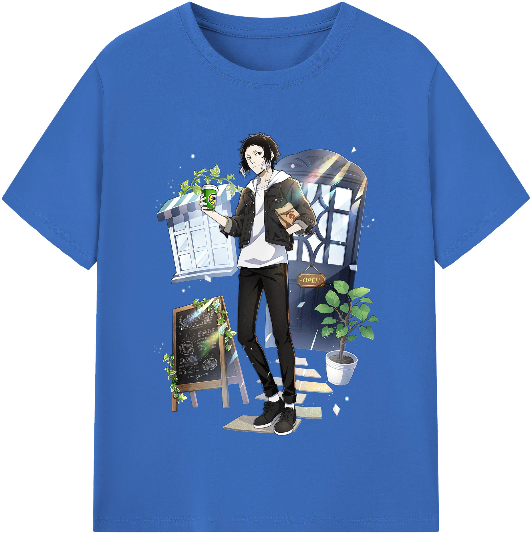 （画像用） 文豪ストレイドッグス Bungo Stray Dogs 綿100％半袖Tシャツ（フロントプリント）