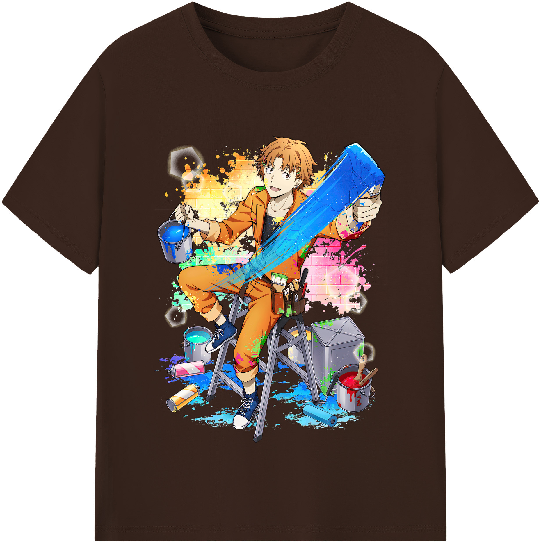 （画像用） 文豪ストレイドッグス Bungo Stray Dogs 綿100％半袖Tシャツ（フロントプリント）