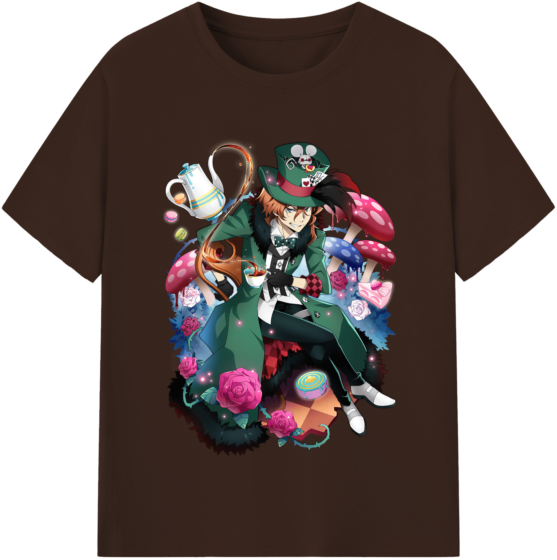（画像用） 文豪ストレイドッグス Bungo Stray Dogs 綿100％半袖Tシャツ（フロントプリント）