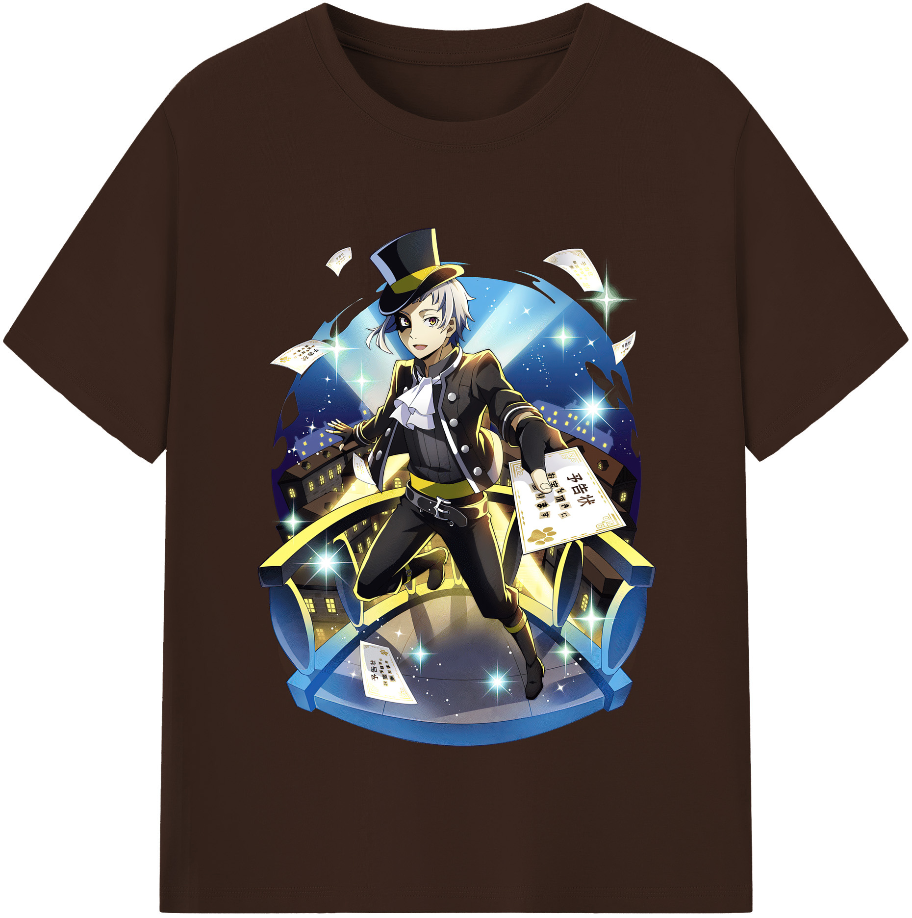 （画像用） 文豪ストレイドッグス Bungo Stray Dogs 綿100％半袖Tシャツ（フロントプリント）