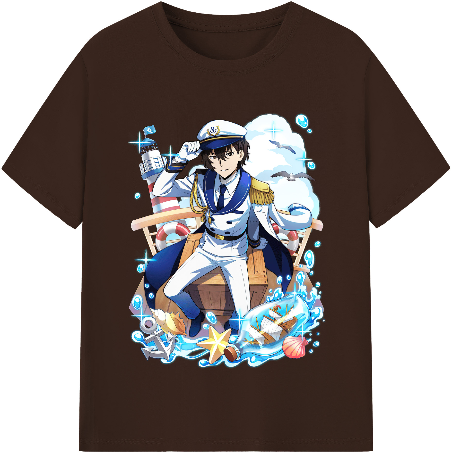 （画像用） 文豪ストレイドッグス Bungo Stray Dogs 綿100％半袖Tシャツ（フロントプリント）