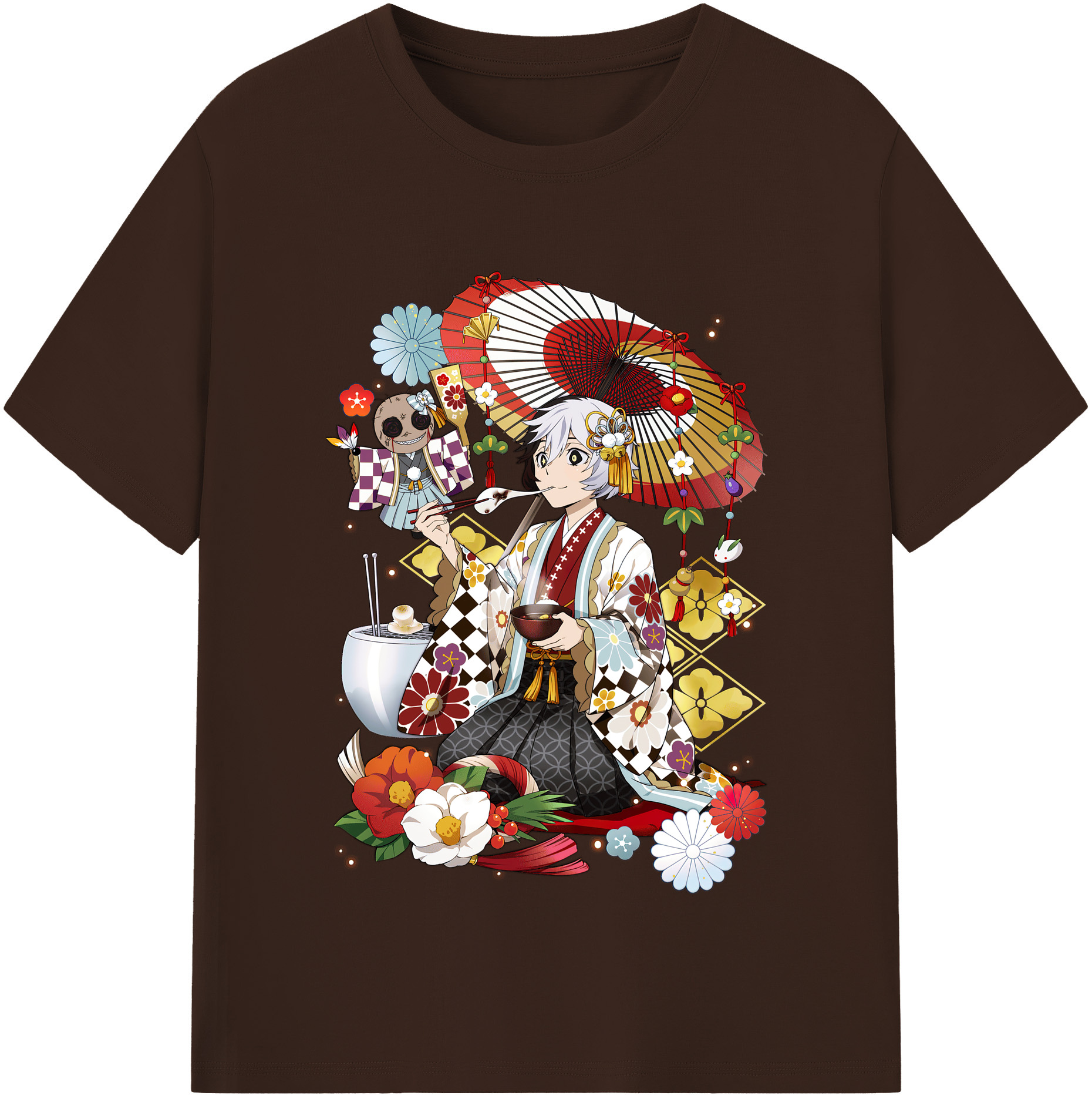（画像用） 文豪ストレイドッグス Bungo Stray Dogs 綿100％半袖Tシャツ（フロントプリント）