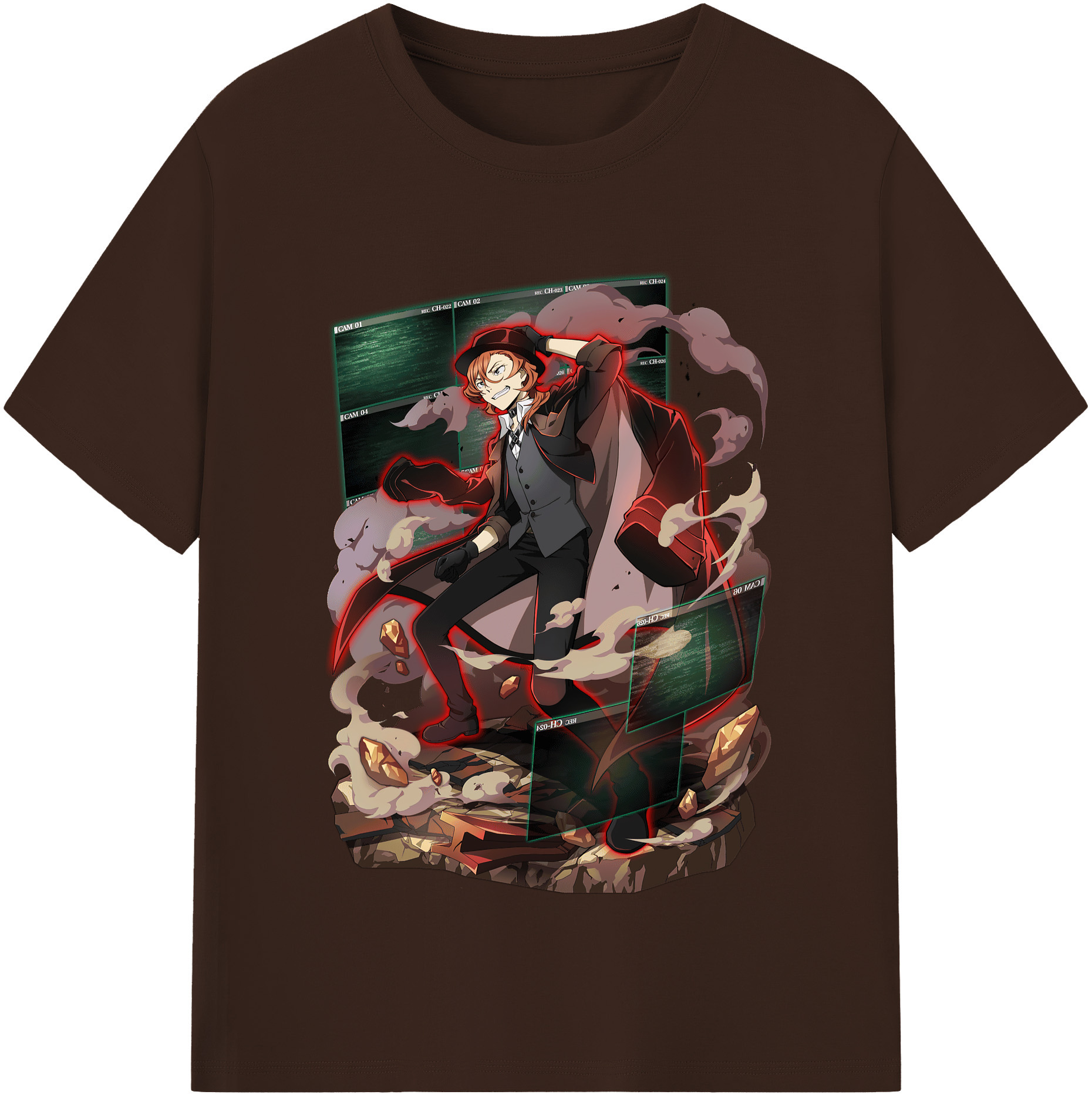 （画像用） 文豪ストレイドッグス Bungo Stray Dogs 綿100％半袖Tシャツ（フロントプリント）