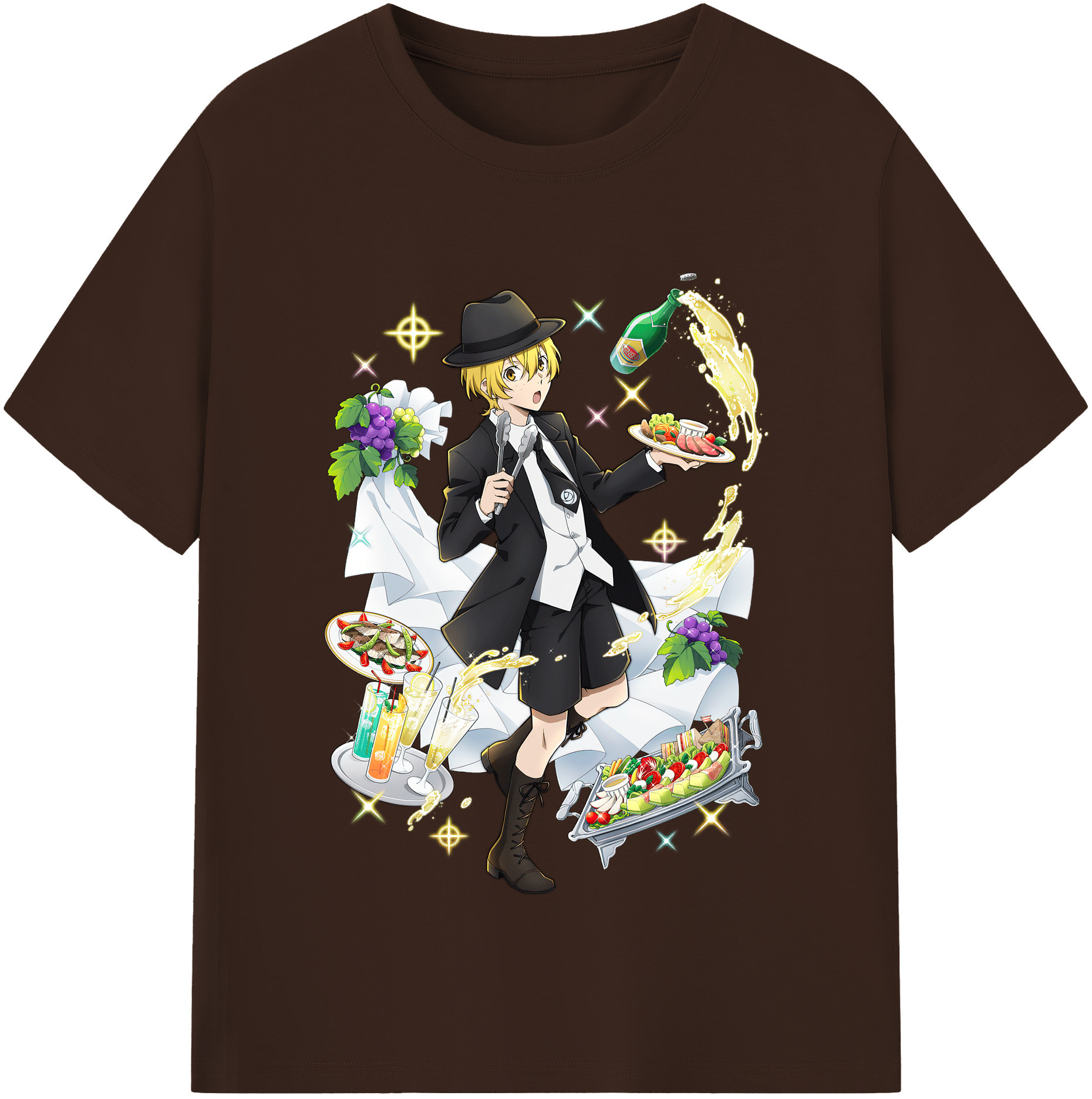 （画像用） 文豪ストレイドッグス Bungo Stray Dogs 綿100％半袖Tシャツ（フロントプリント）