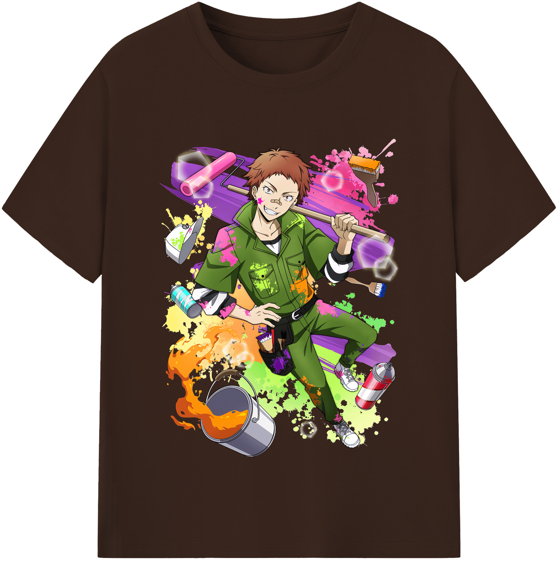 （画像用） 文豪ストレイドッグス Bungo Stray Dogs 綿100％半袖Tシャツ（フロントプリント）