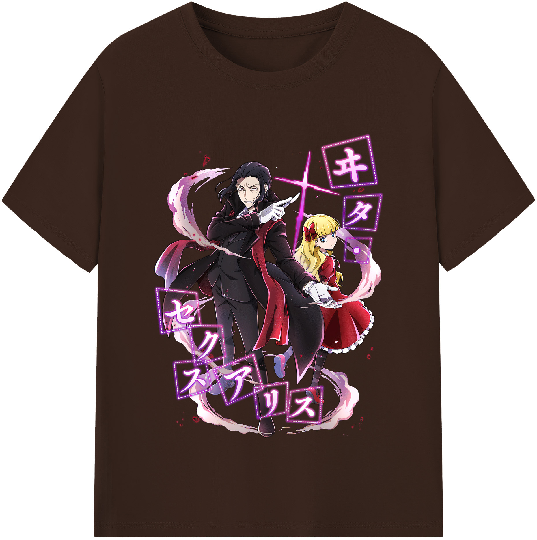 （画像用） 文豪ストレイドッグス Bungo Stray Dogs 綿100％半袖Tシャツ（フロントプリント）