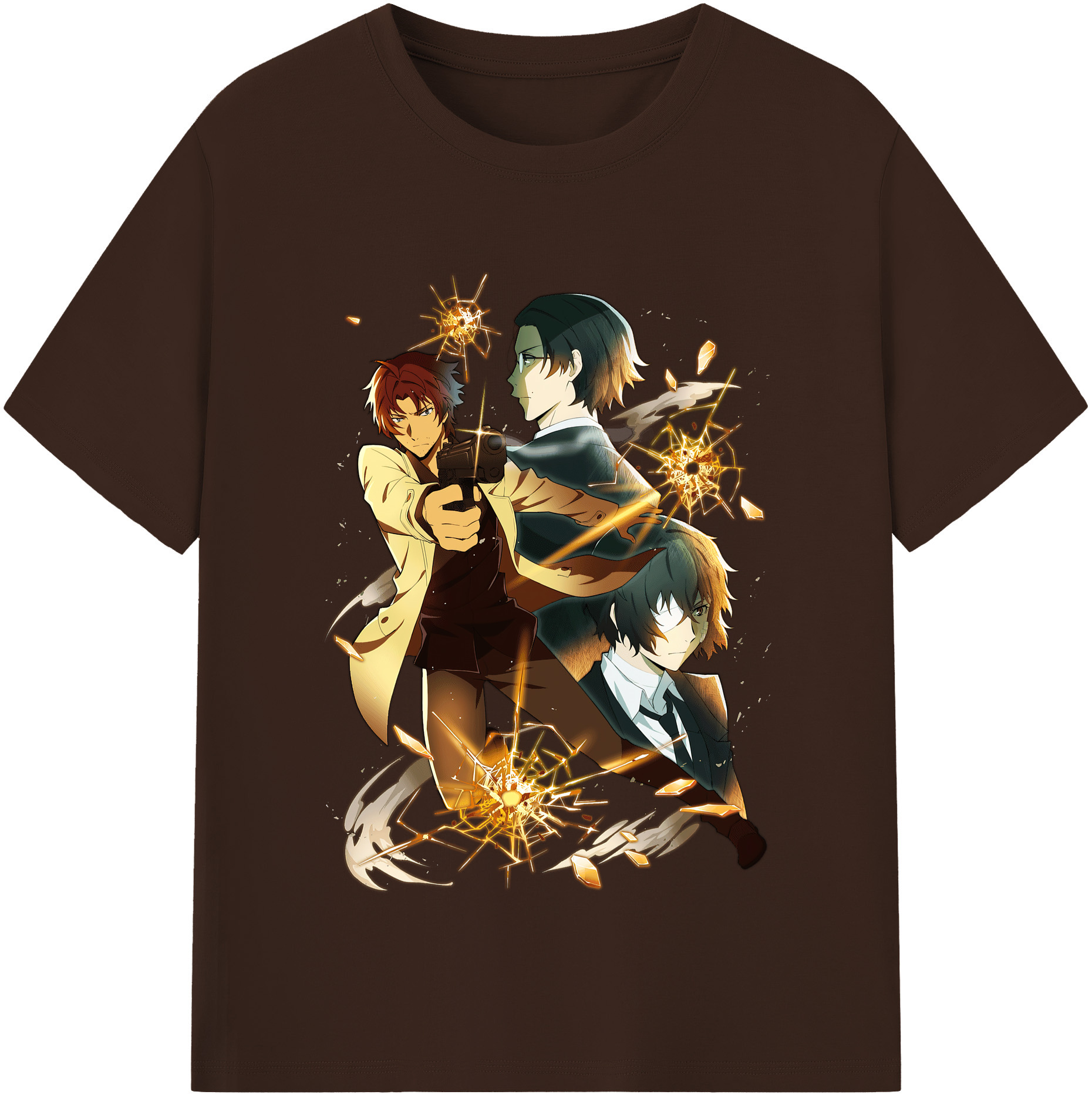 （画像用） 文豪ストレイドッグス Bungo Stray Dogs 綿100％半袖Tシャツ（フロントプリント）