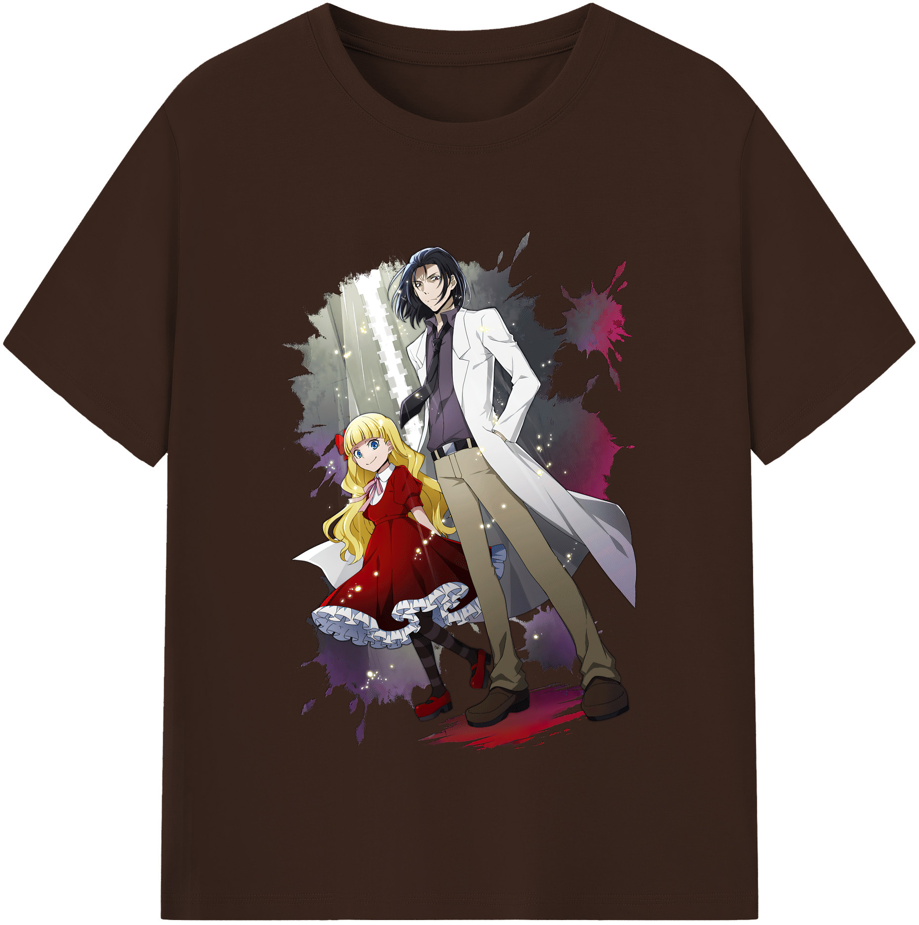 （画像用） 文豪ストレイドッグス Bungo Stray Dogs 綿100％半袖Tシャツ（フロントプリント）