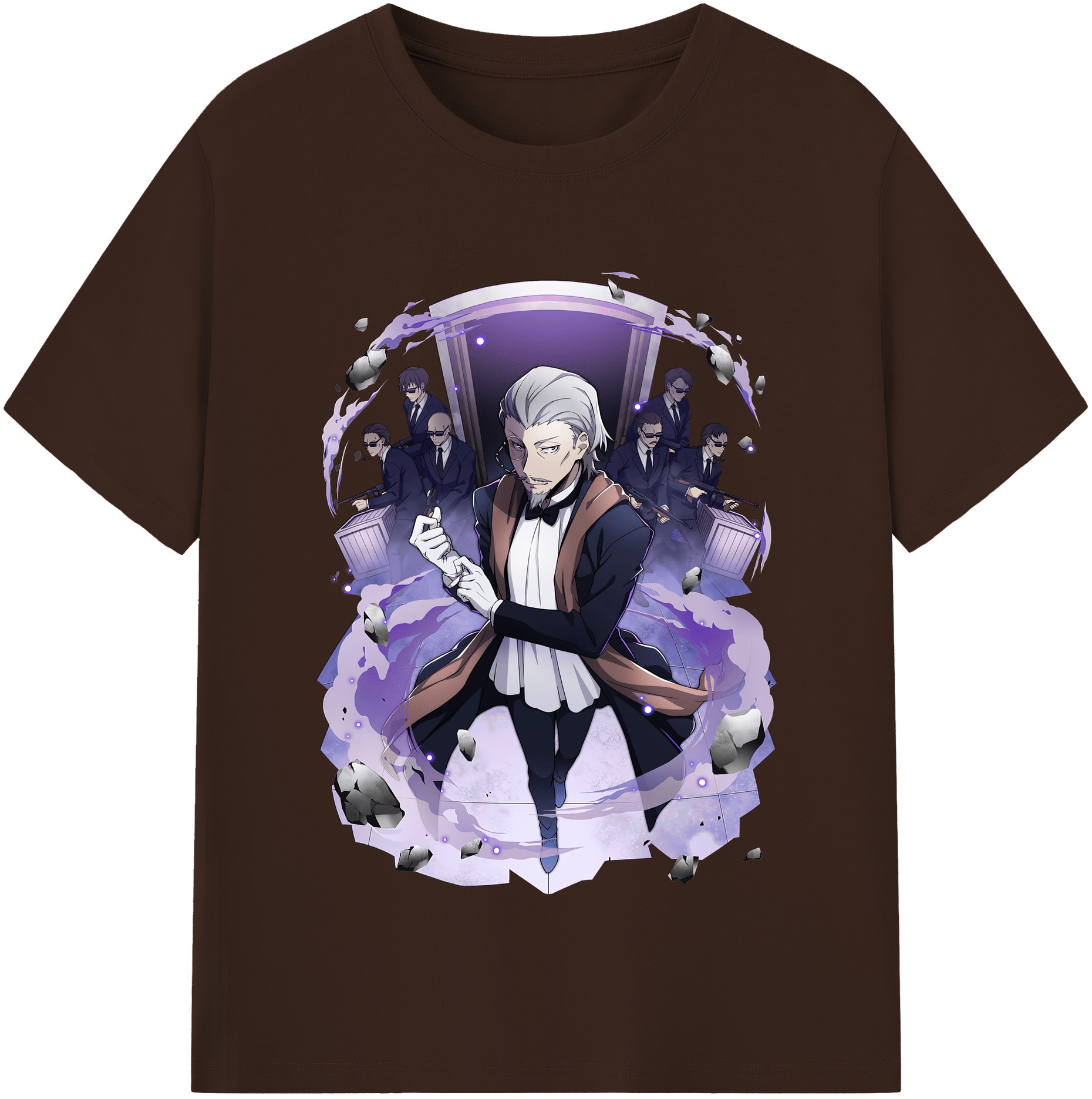 （画像用） 文豪ストレイドッグス Bungo Stray Dogs 綿100％半袖Tシャツ（フロントプリント）