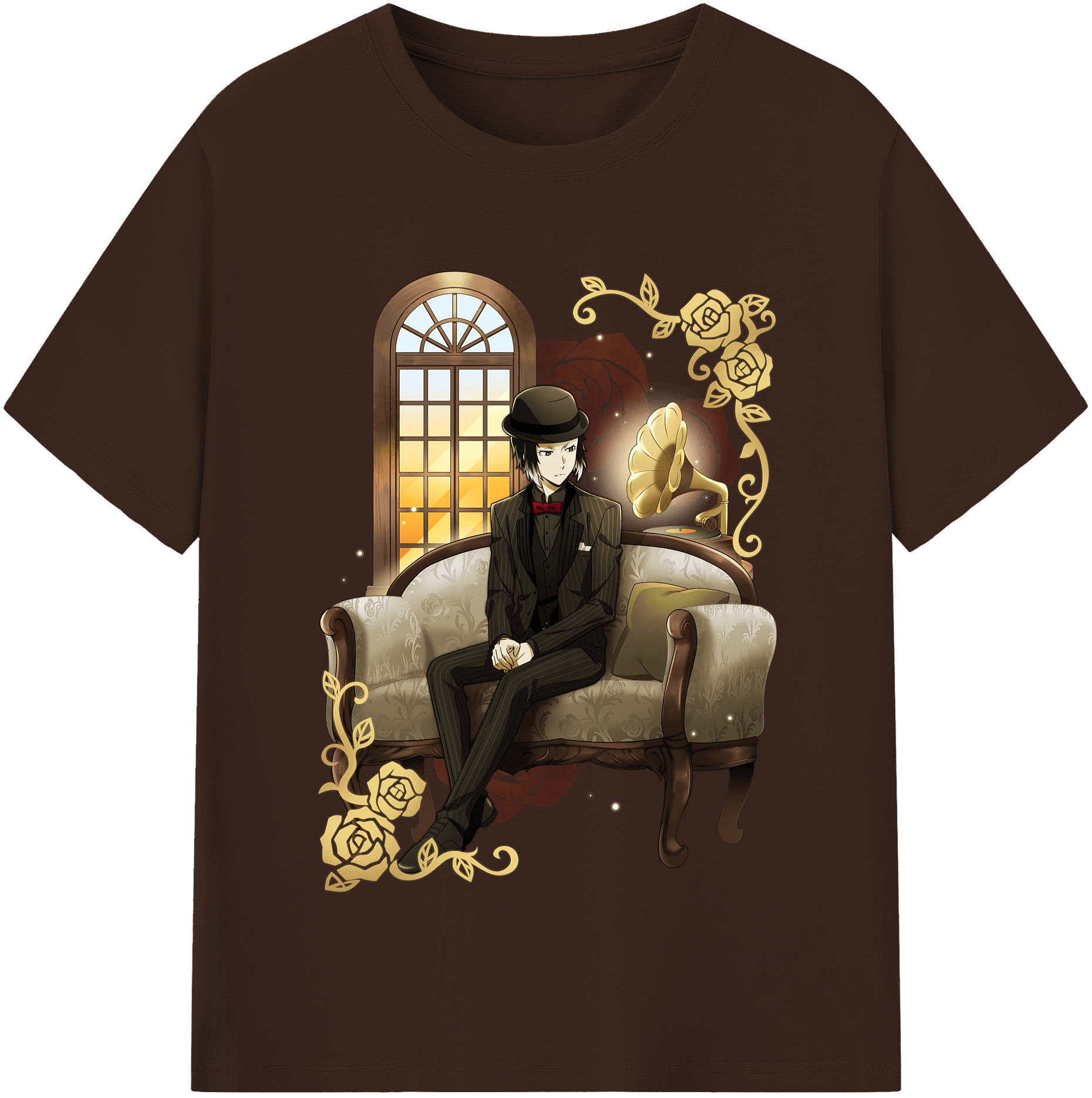（画像用） 文豪ストレイドッグス Bungo Stray Dogs 綿100％半袖Tシャツ（フロントプリント）