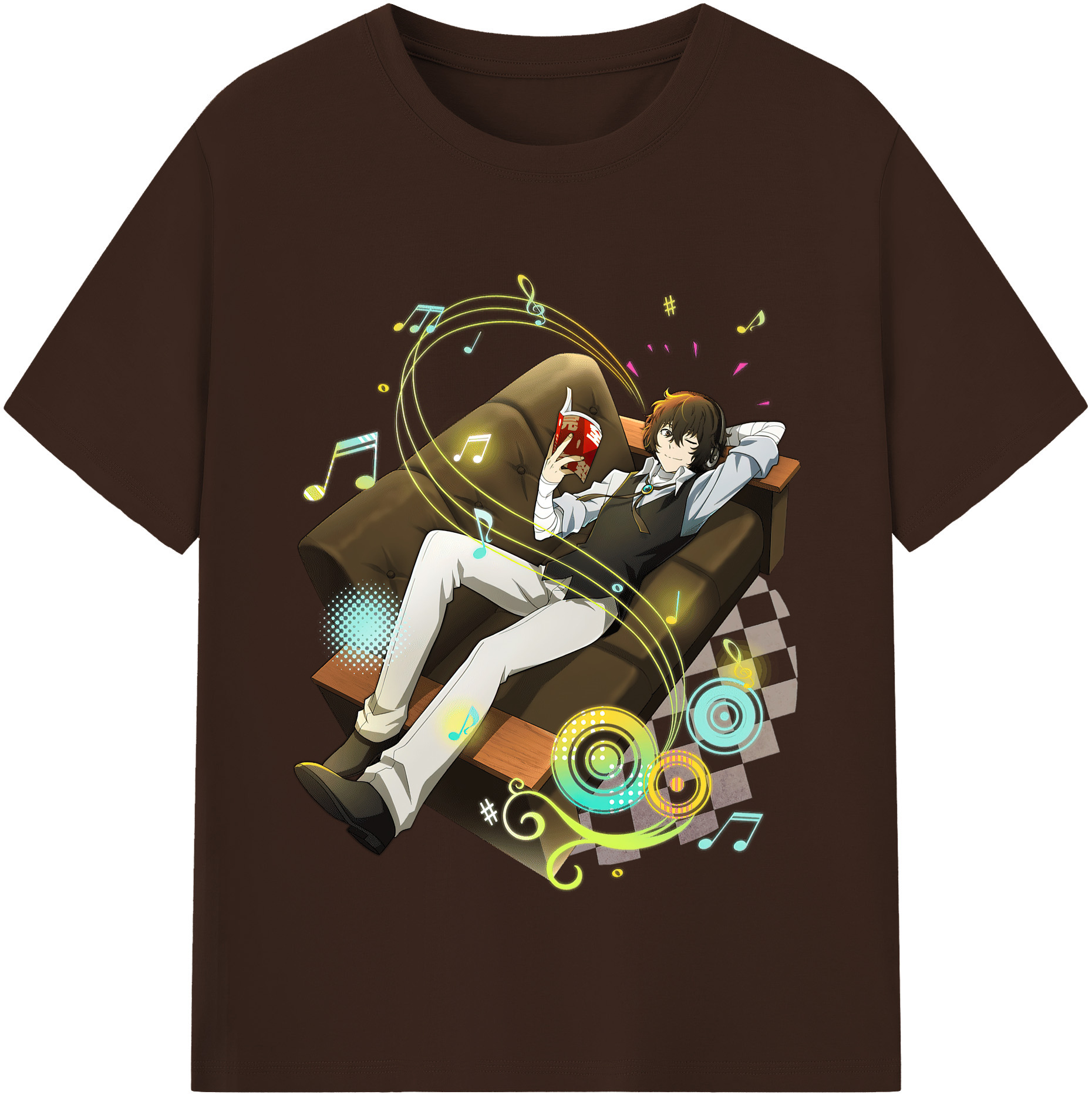 （画像用） 文豪ストレイドッグス Bungo Stray Dogs 綿100％半袖Tシャツ（フロントプリント）