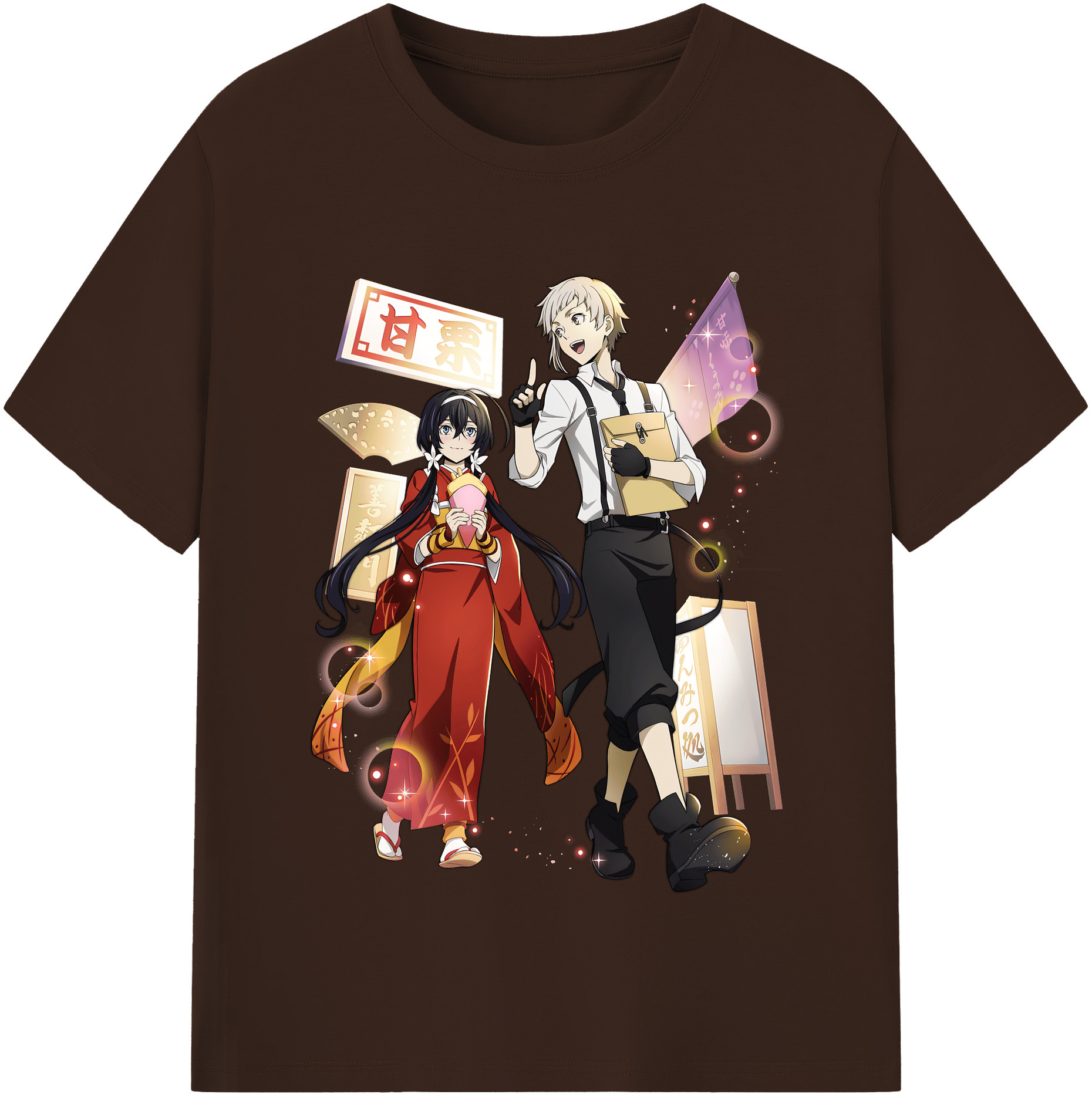 （画像用） 文豪ストレイドッグス Bungo Stray Dogs 綿100％半袖Tシャツ（フロントプリント）