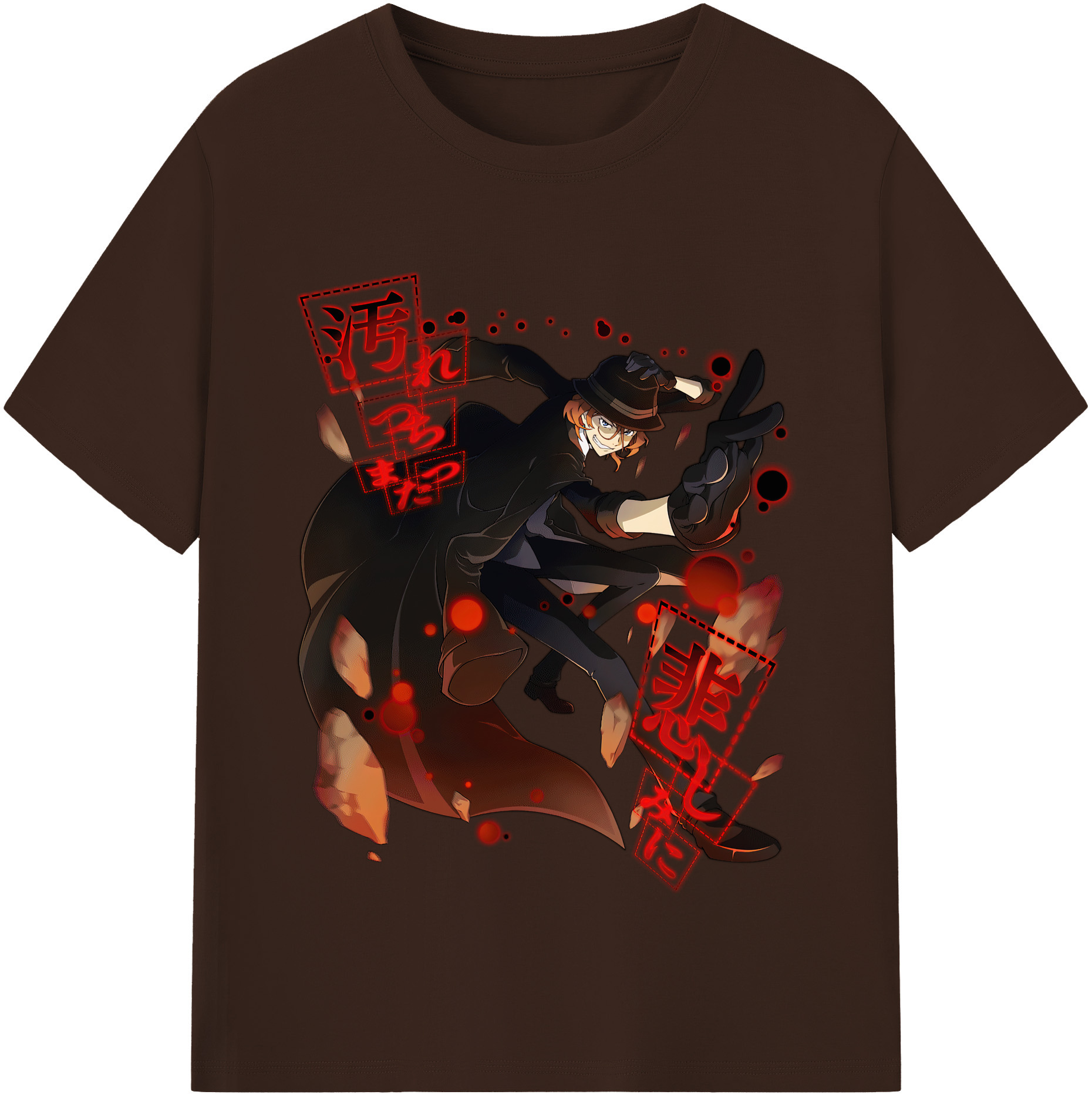 （画像用） 文豪ストレイドッグス Bungo Stray Dogs 綿100％半袖Tシャツ（フロントプリント）