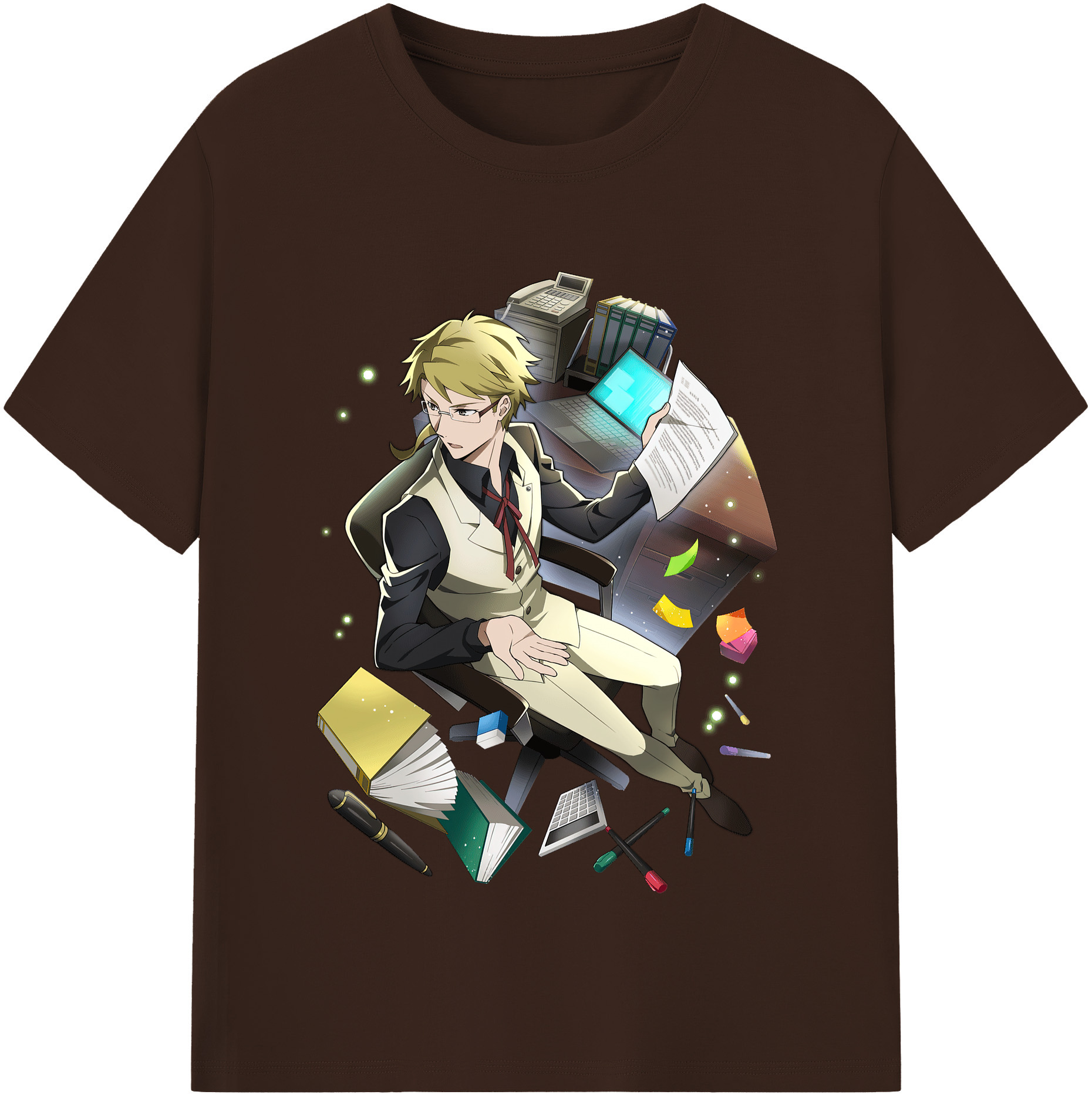 （画像用） 文豪ストレイドッグス Bungo Stray Dogs 綿100％半袖Tシャツ（フロントプリント）