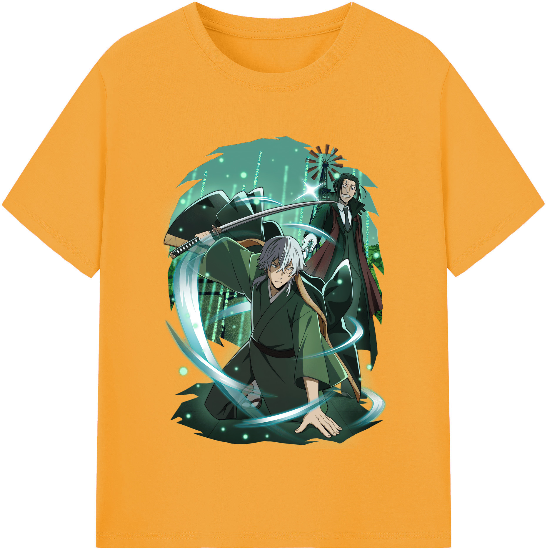 （画像用） 文豪ストレイドッグス Bungo Stray Dogs 綿100％半袖Tシャツ（フロントプリント）