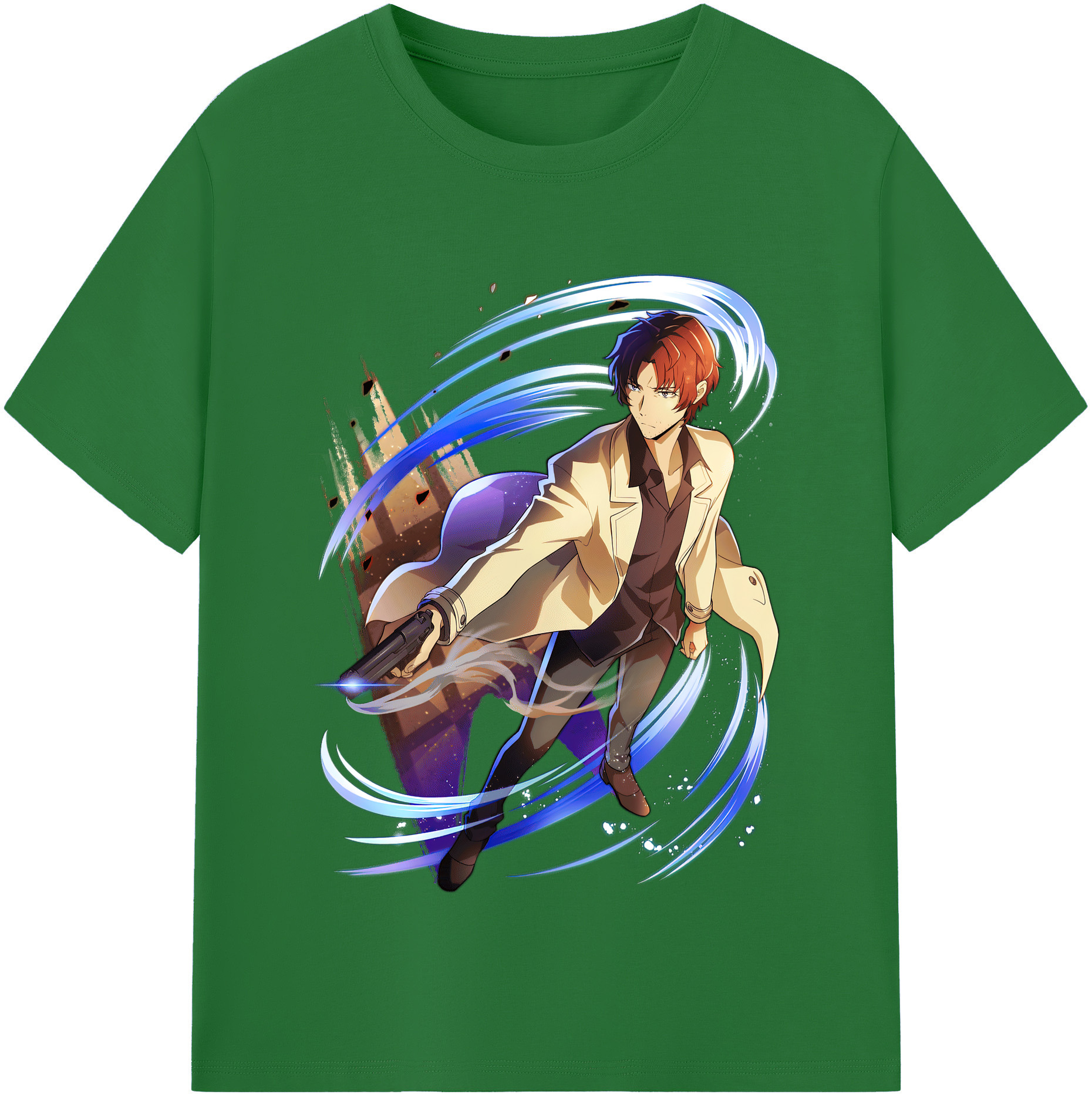 （画像用） 文豪ストレイドッグス Bungo Stray Dogs 綿100％半袖Tシャツ（フロントプリント）