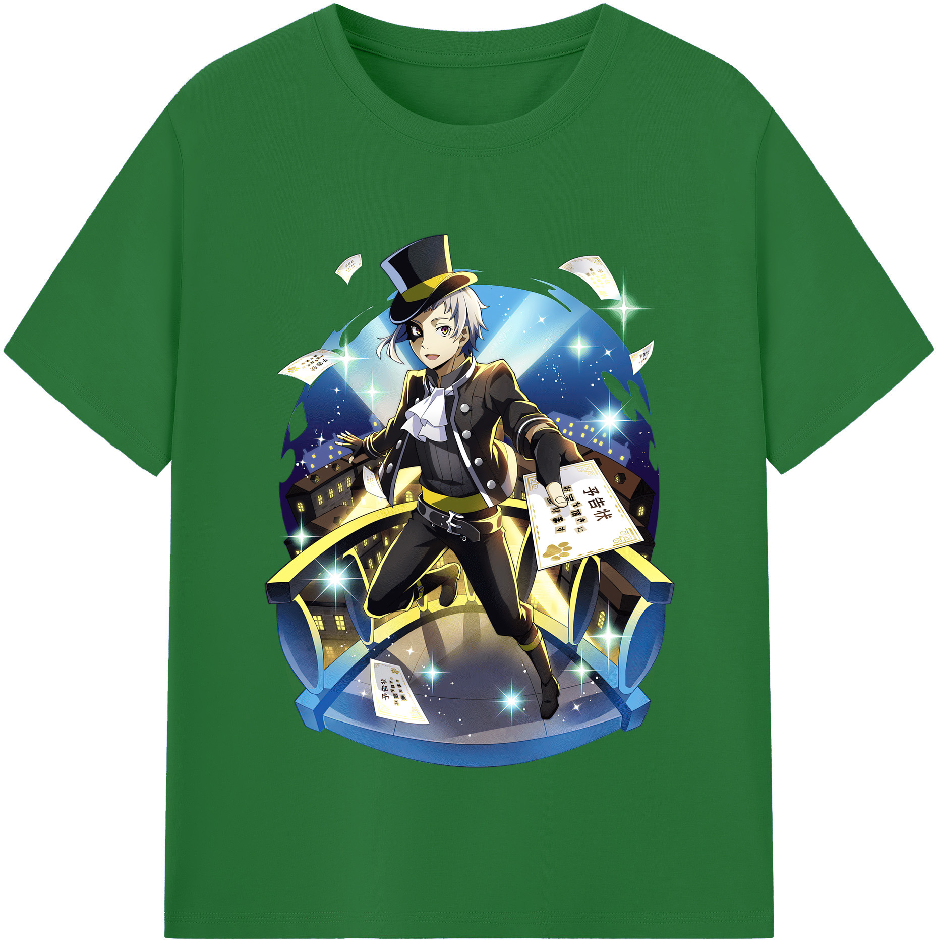 （画像用） 文豪ストレイドッグス Bungo Stray Dogs 綿100％半袖Tシャツ（フロントプリント）