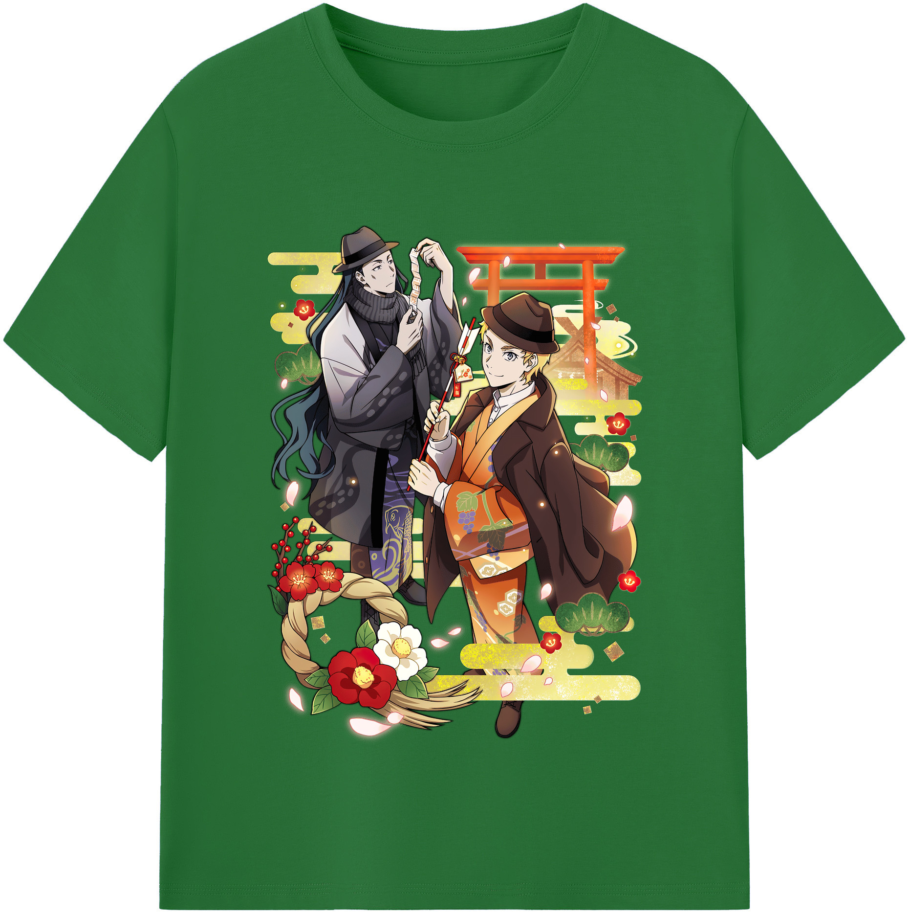 （画像用） 文豪ストレイドッグス Bungo Stray Dogs 綿100％半袖Tシャツ（フロントプリント）