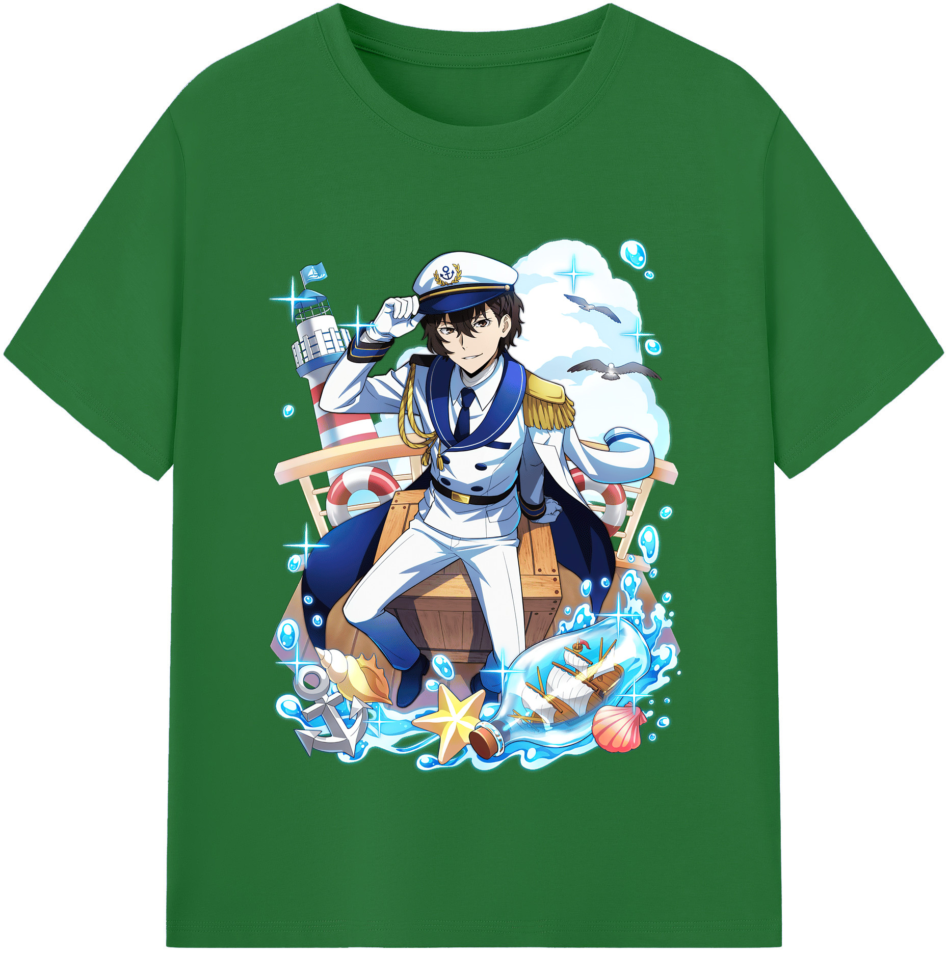 （画像用） 文豪ストレイドッグス Bungo Stray Dogs 綿100％半袖Tシャツ（フロントプリント）