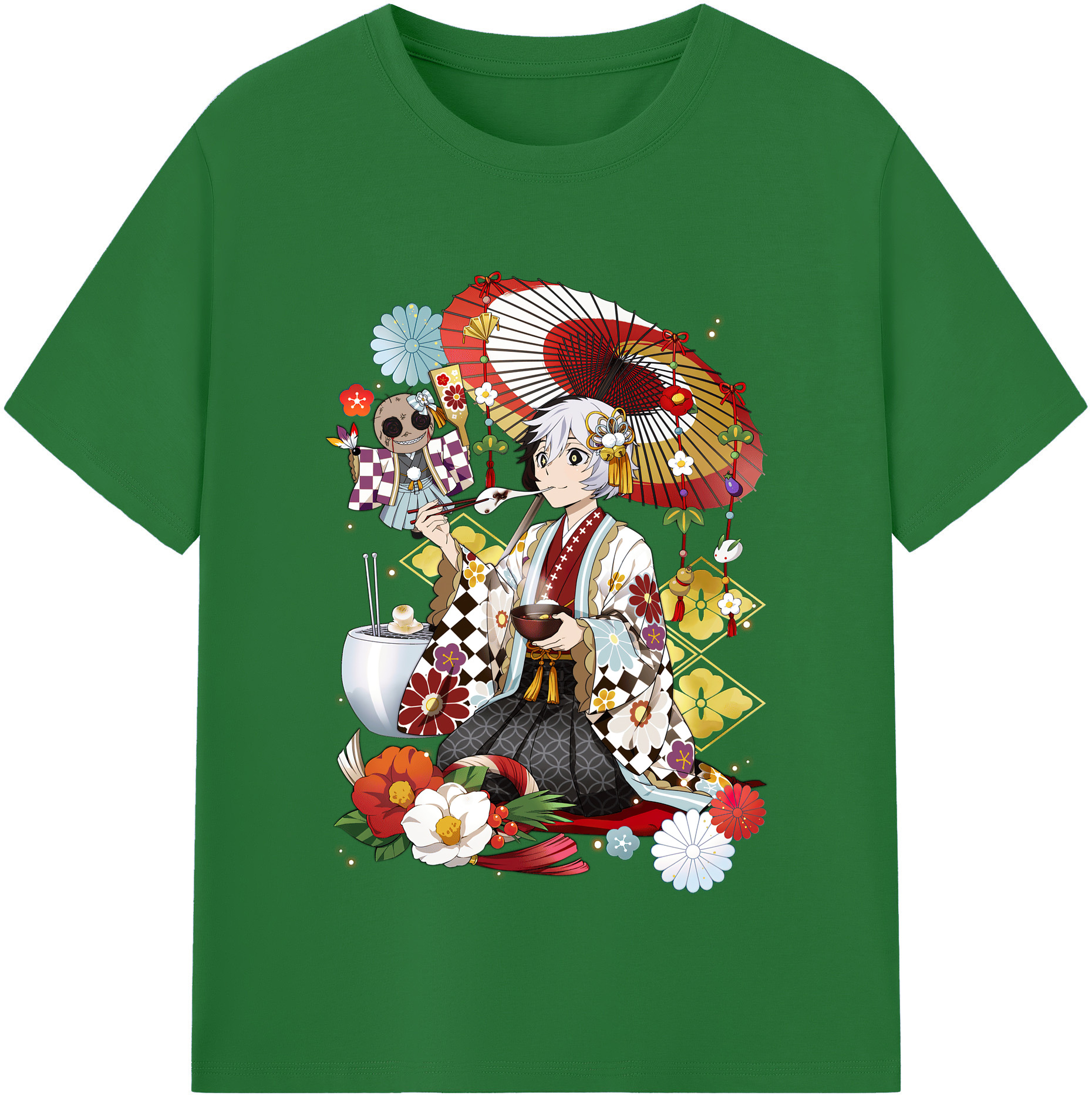 （画像用） 文豪ストレイドッグス Bungo Stray Dogs 綿100％半袖Tシャツ（フロントプリント）