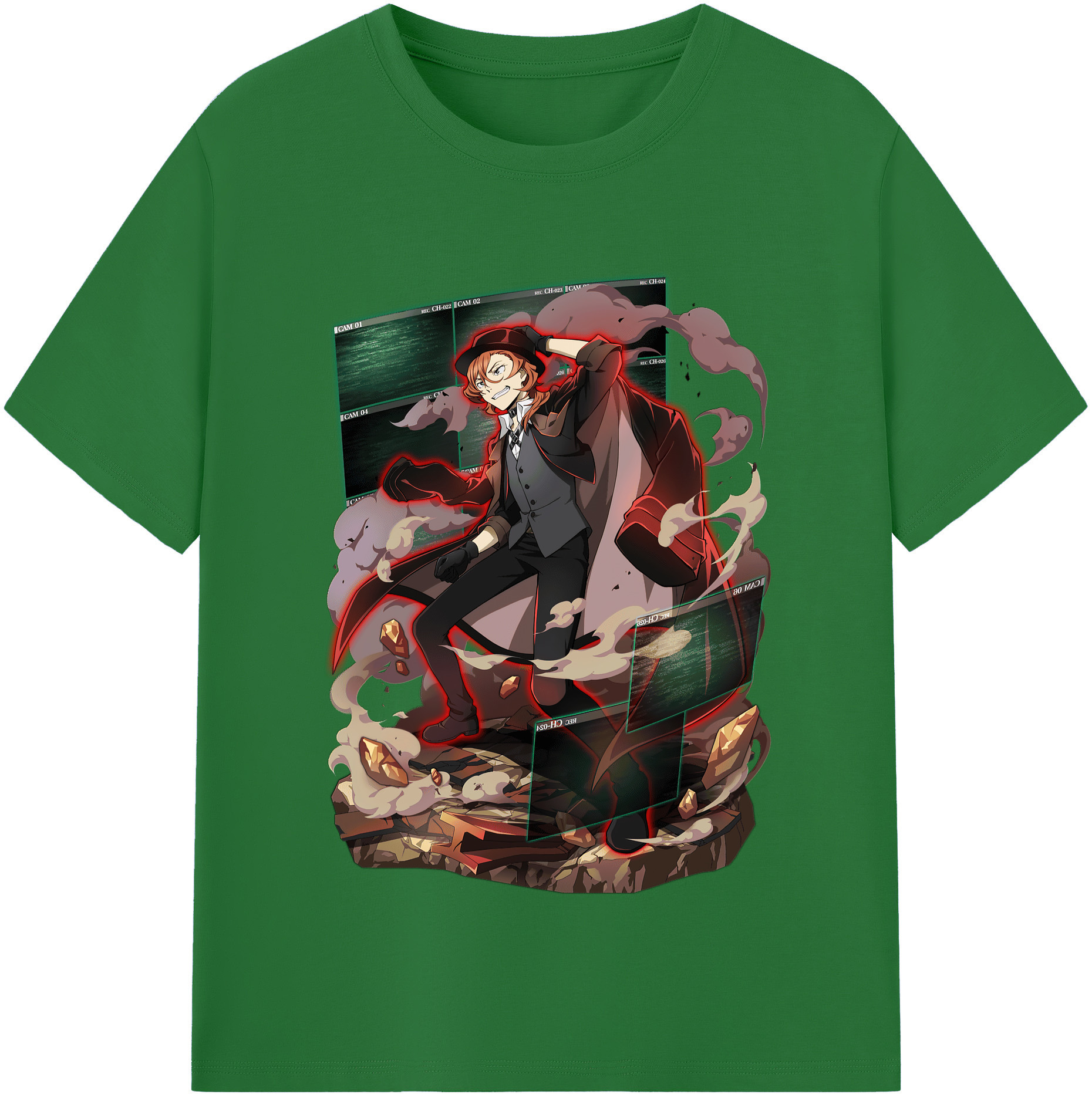 （画像用） 文豪ストレイドッグス Bungo Stray Dogs 綿100％半袖Tシャツ（フロントプリント）