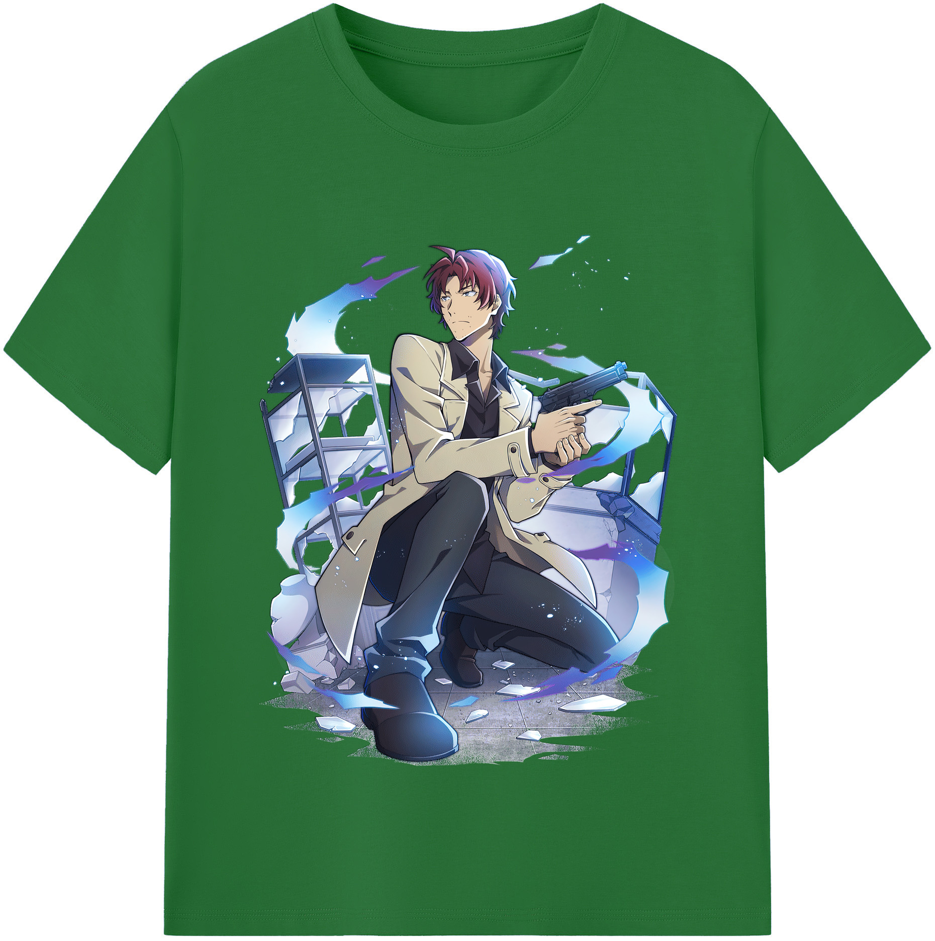 （画像用） 文豪ストレイドッグス Bungo Stray Dogs 綿100％半袖Tシャツ（フロントプリント）